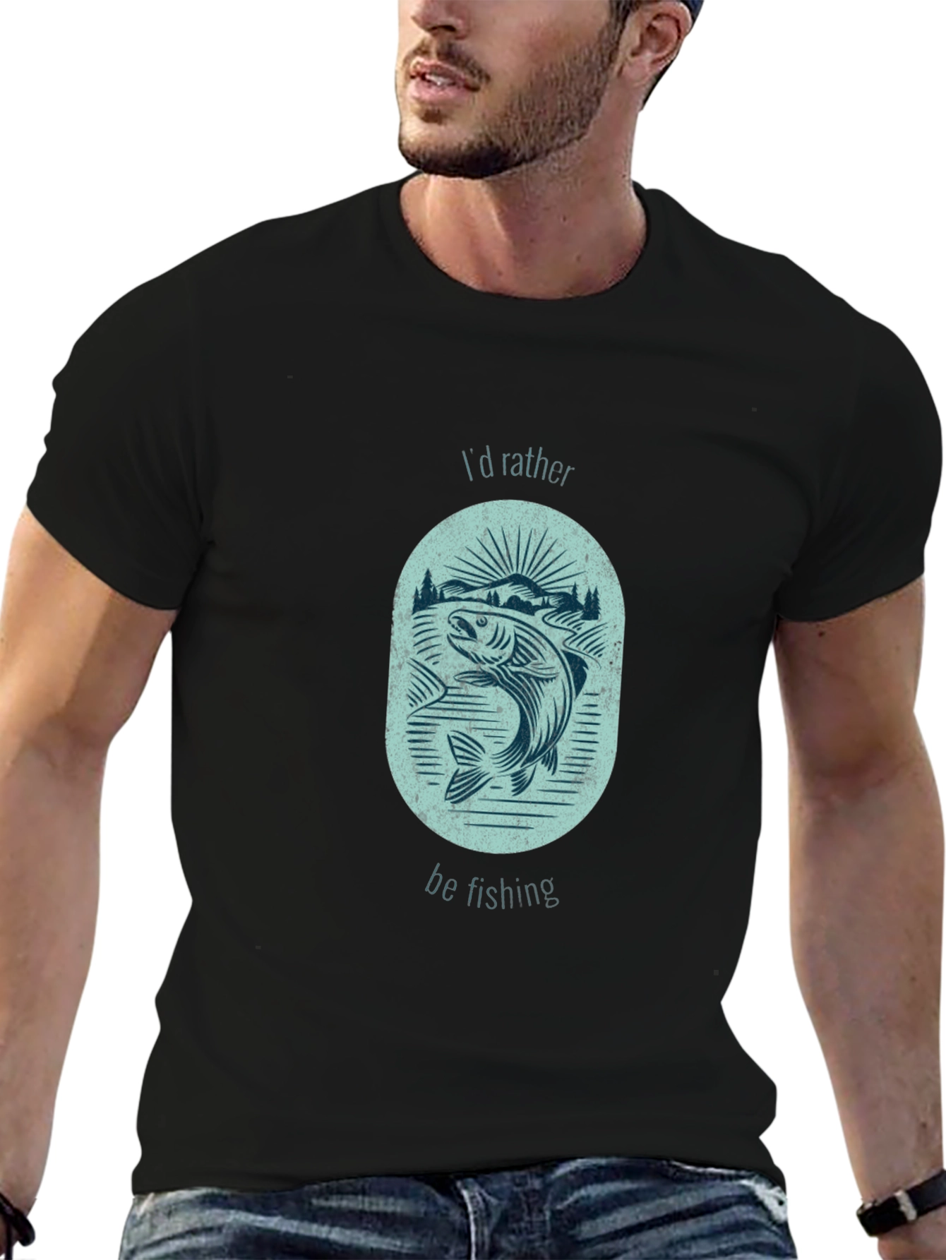 Fishing T-Shirt - Id Rather Be Fishing