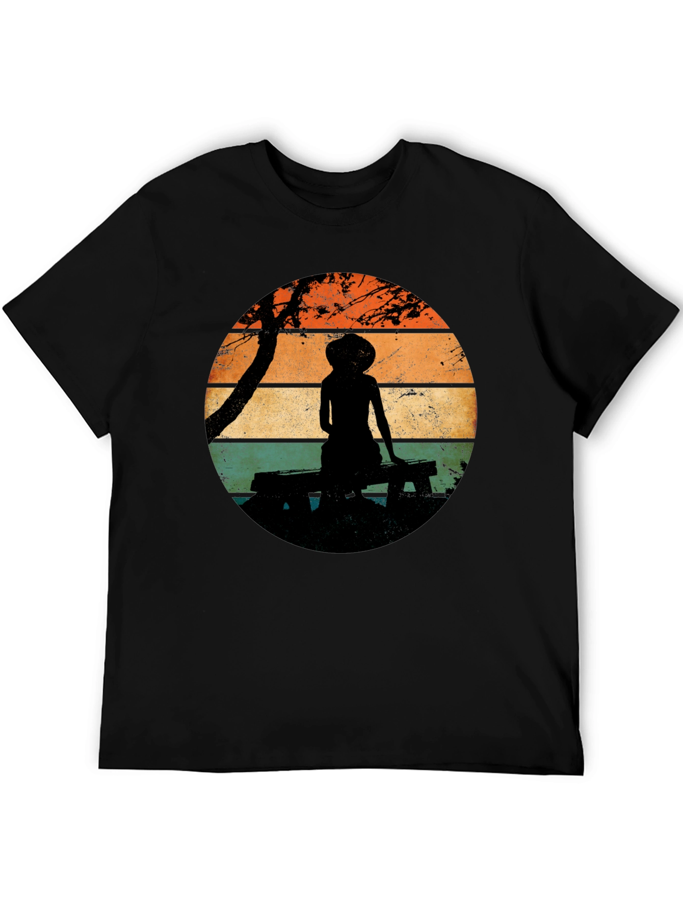 Silhouette Sunset T-Shirt - Relaxed Retro Style