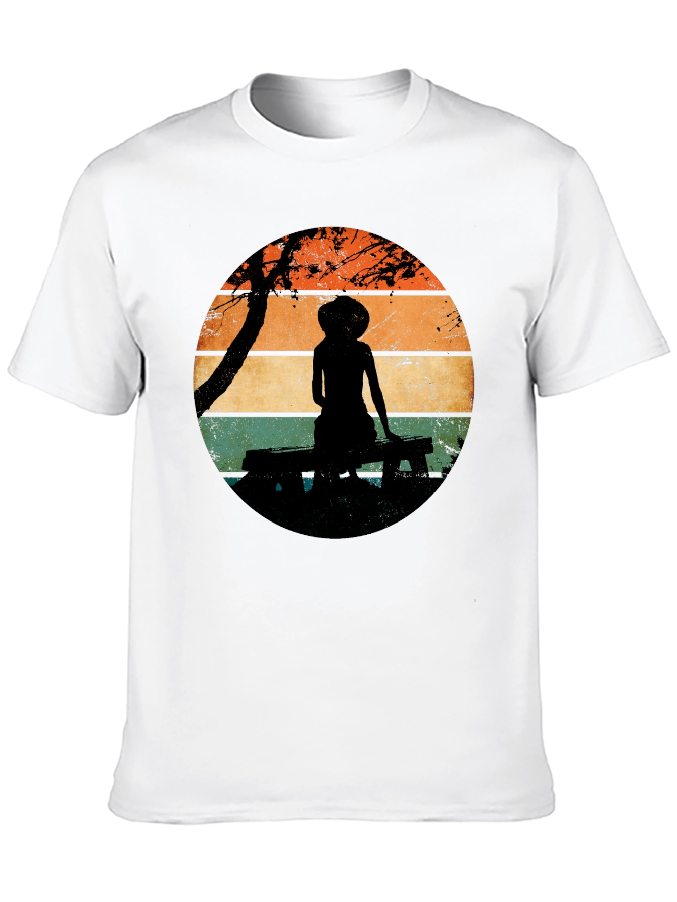 Silhouette Sunset T-Shirt - Relaxed Retro Style