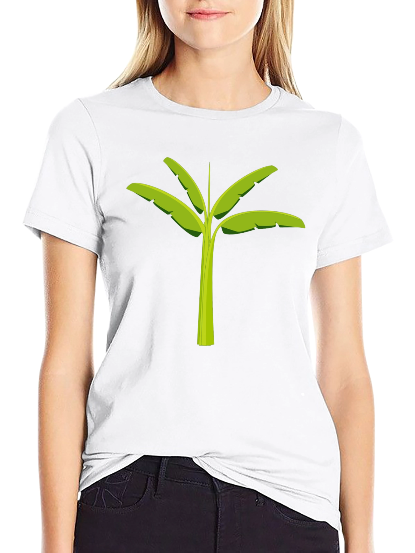 Banana Tree Graphic Black T-Shirt