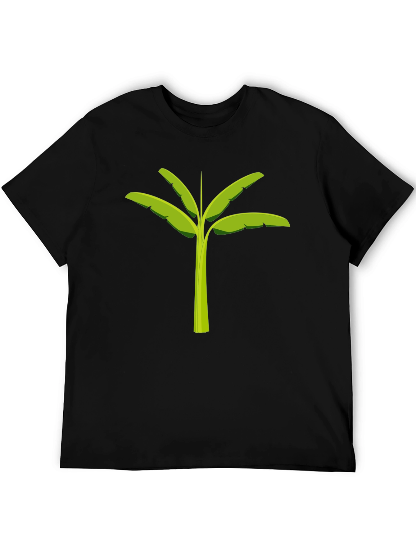 Banana Tree Graphic Black T-Shirt