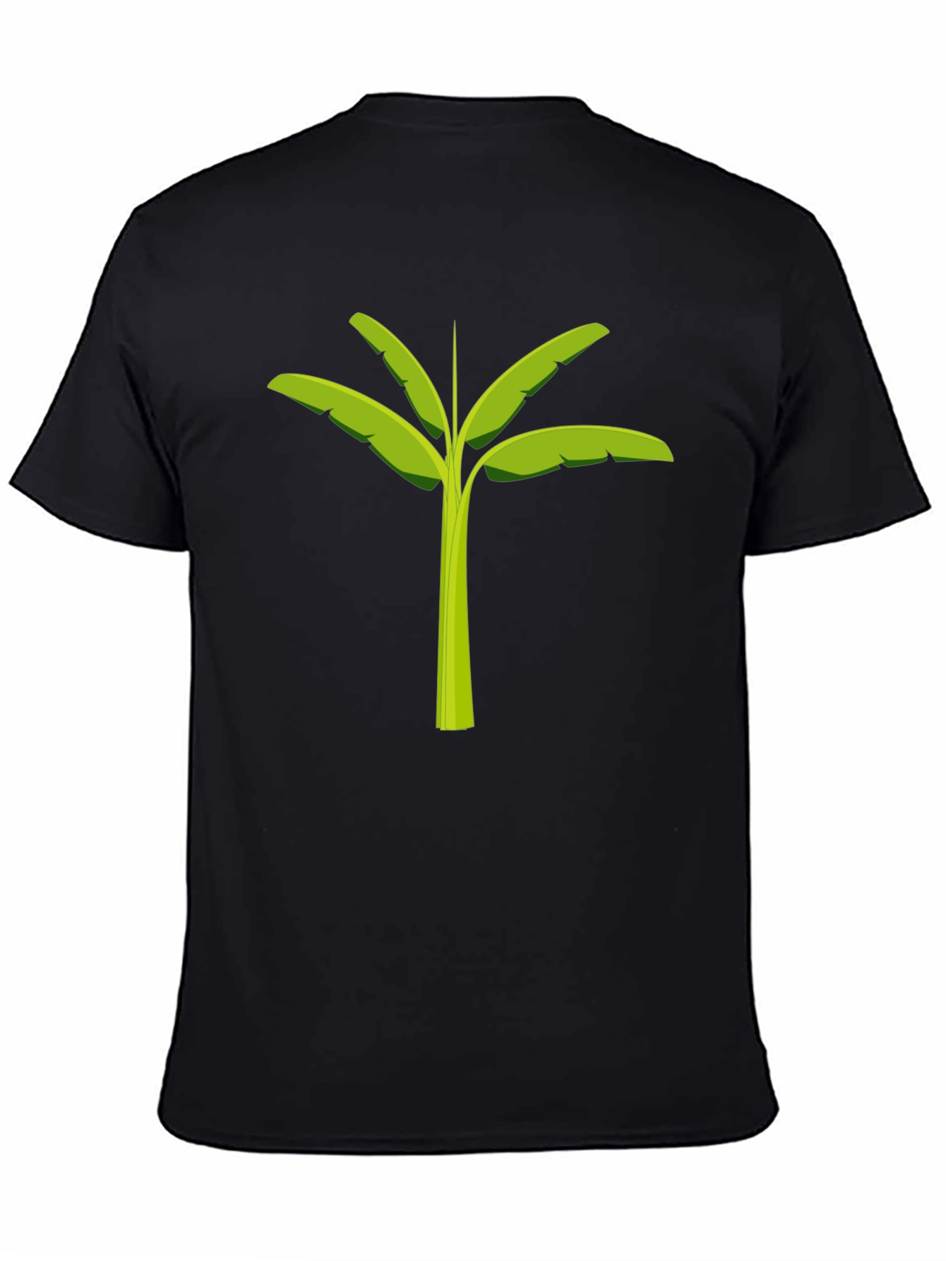 Banana Tree Graphic Black T-Shirt