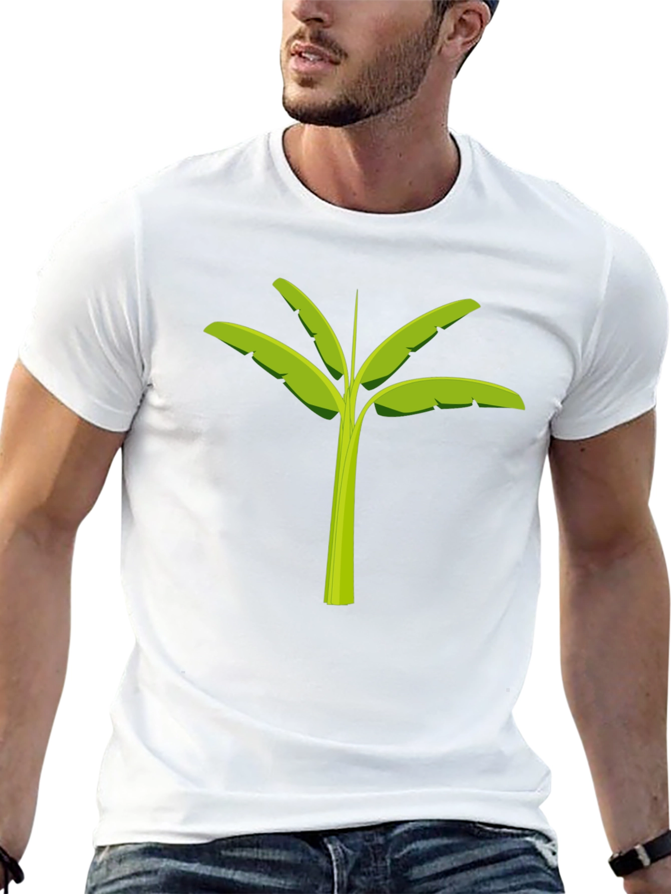 Banana Tree Graphic Black T-Shirt