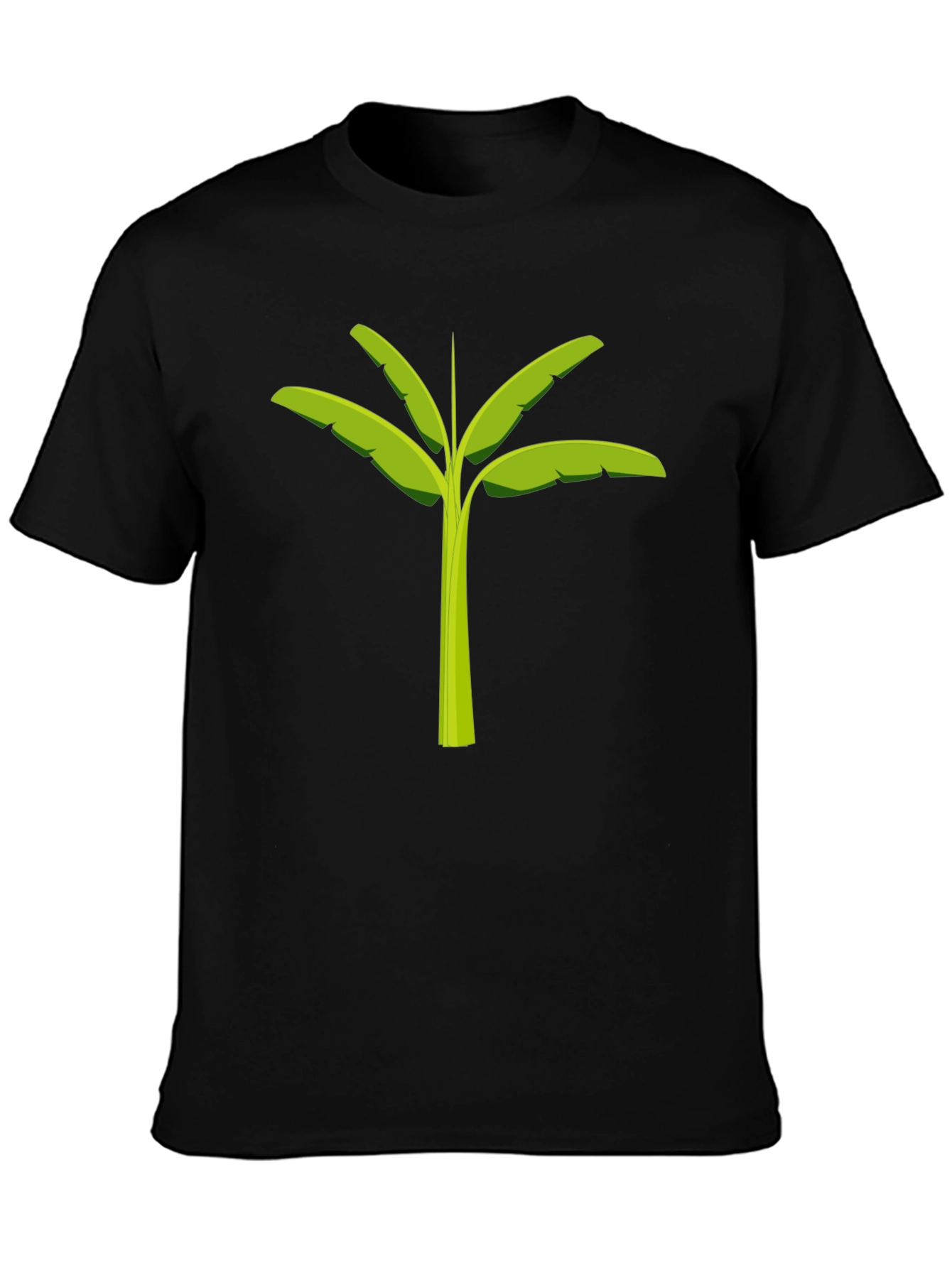Banana Tree Graphic Black T-Shirt