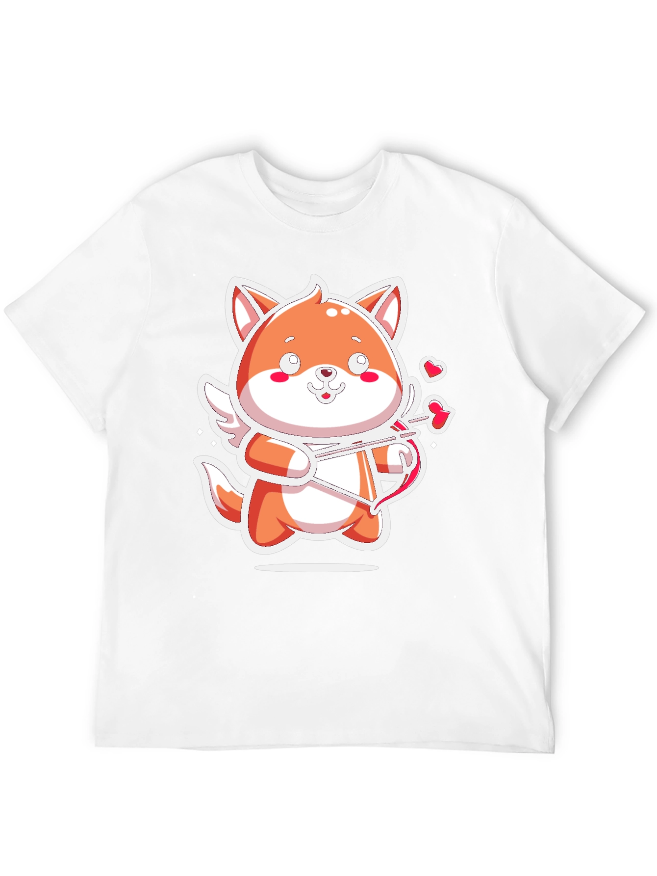 Cute Cupid Fox T-Shirt - Valentines Day Gift