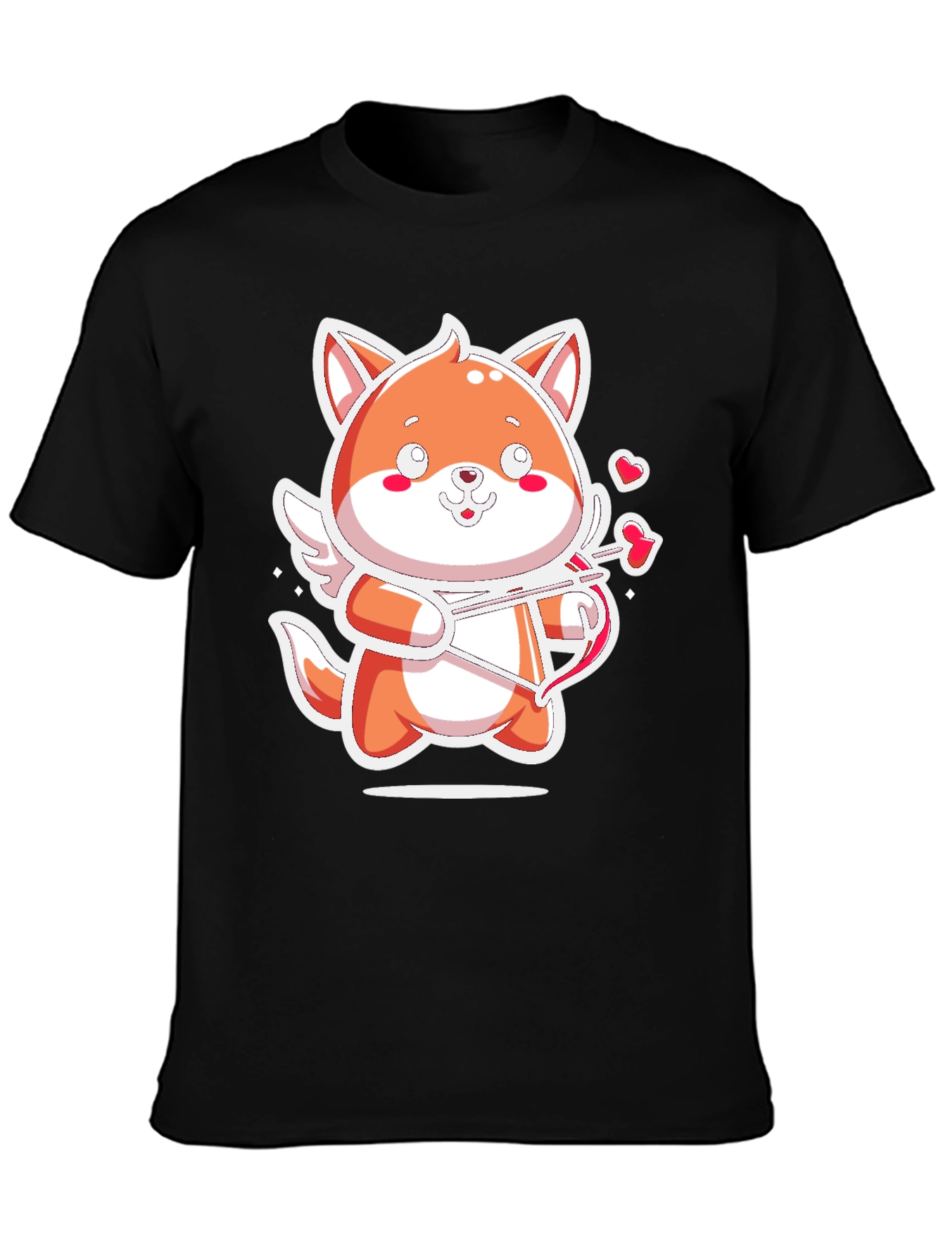 Cute Cupid Fox T-Shirt - Valentines Day Gift