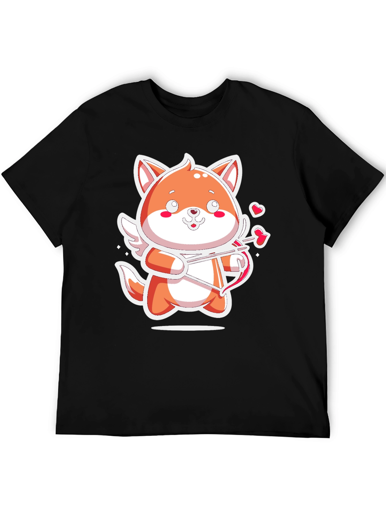 Cute Cupid Fox T-Shirt - Valentines Day Gift