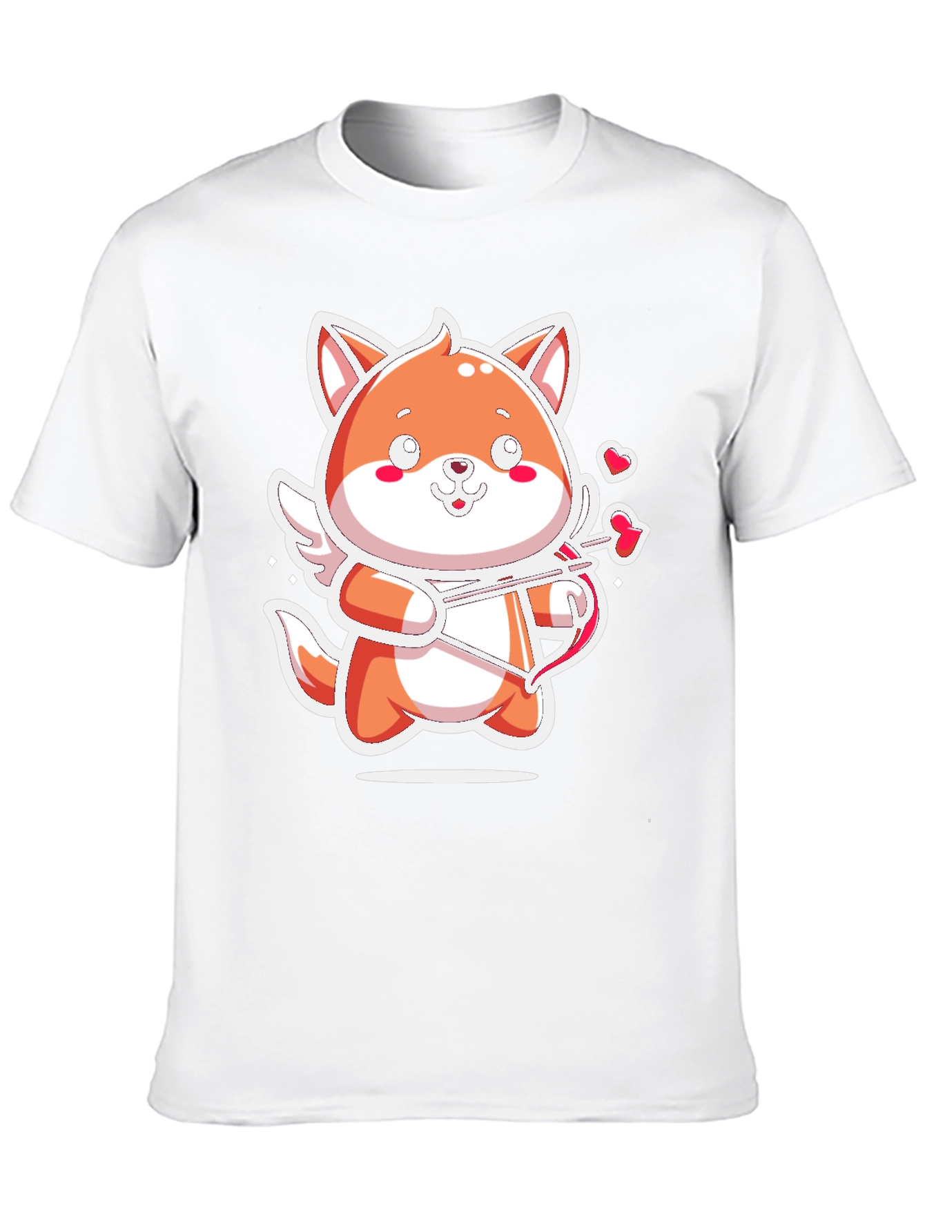 Cute Cupid Fox T-Shirt - Valentines Day Gift