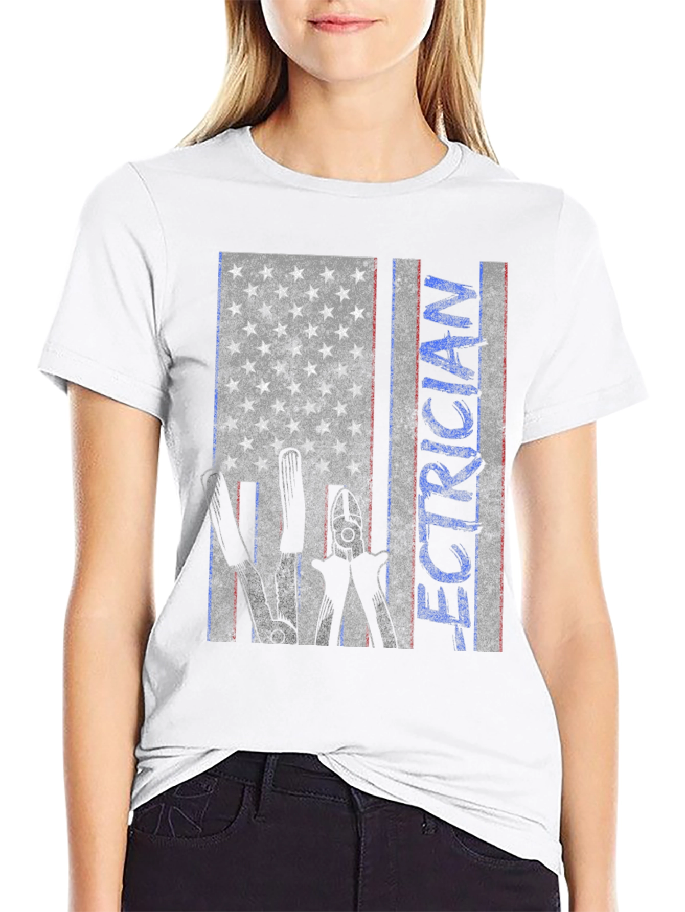 Electrician American Flag T-Shirt