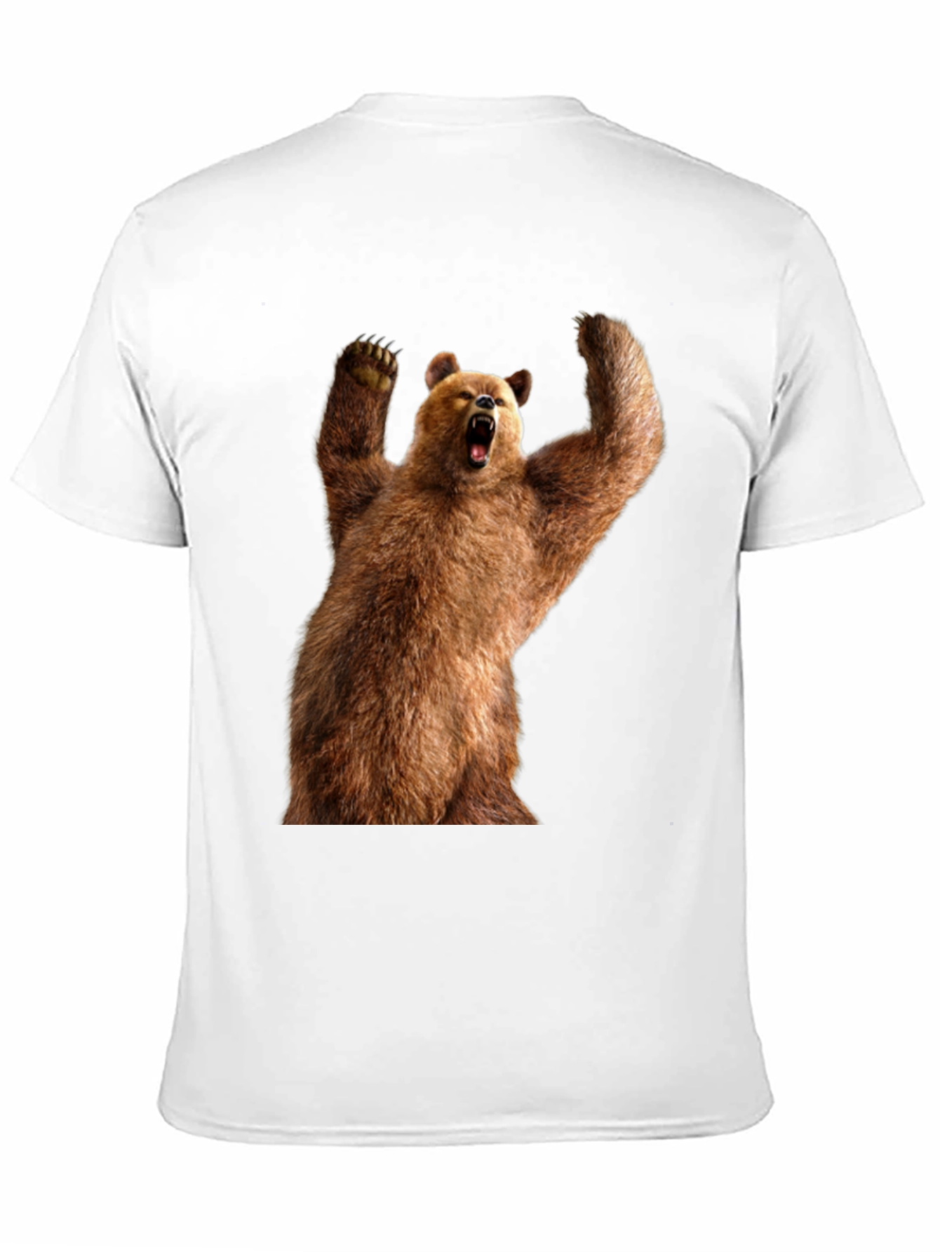Grizzly Bear Graphic Tee - Black Cotton T-Shirt