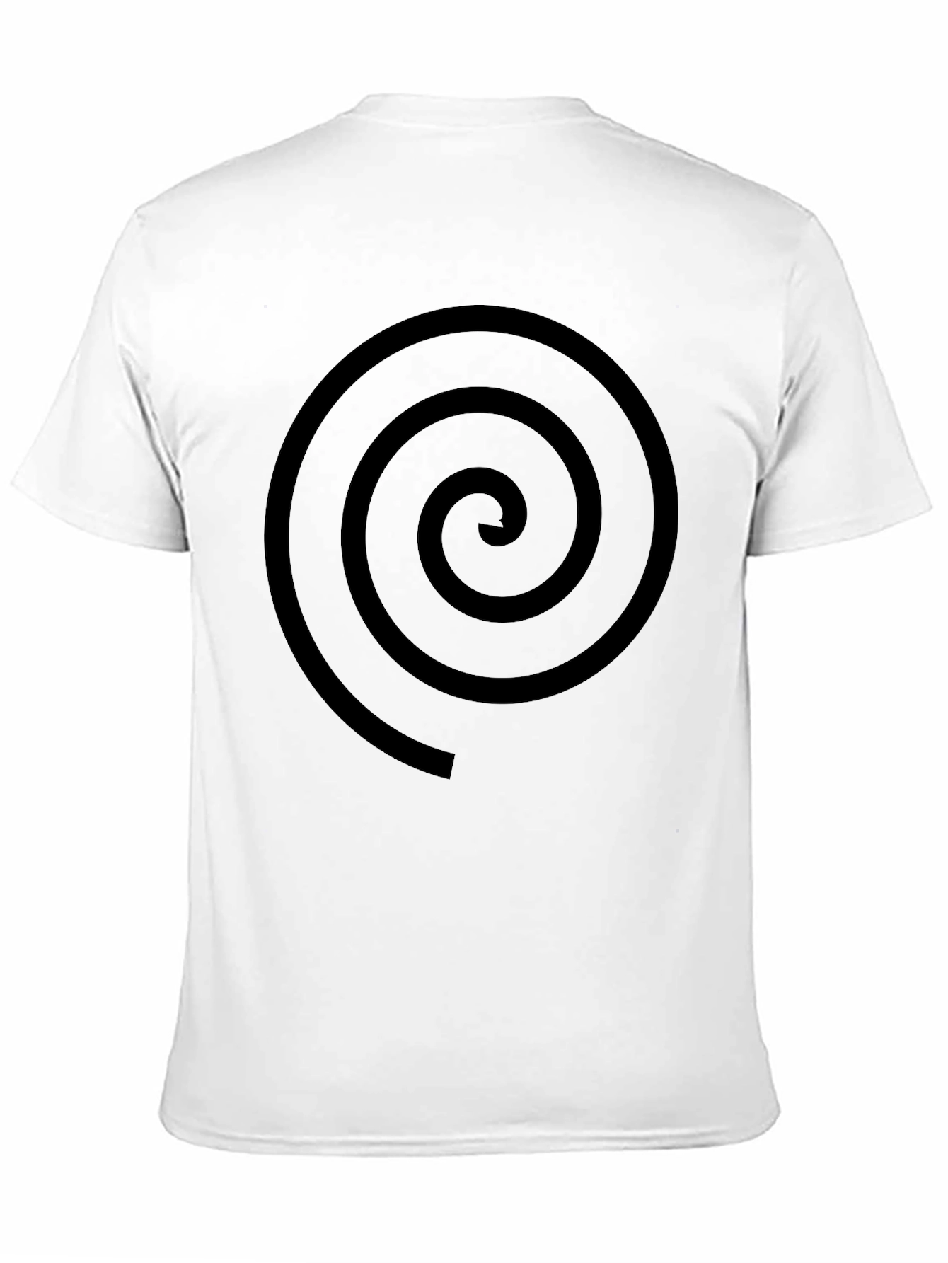 Black Spiral Graphic Tee - Stylish Casual Comfort
