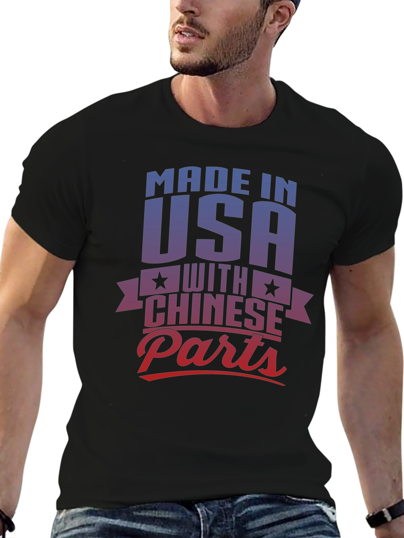 Made in USA with Chinese Parts Graphic T-Shirt