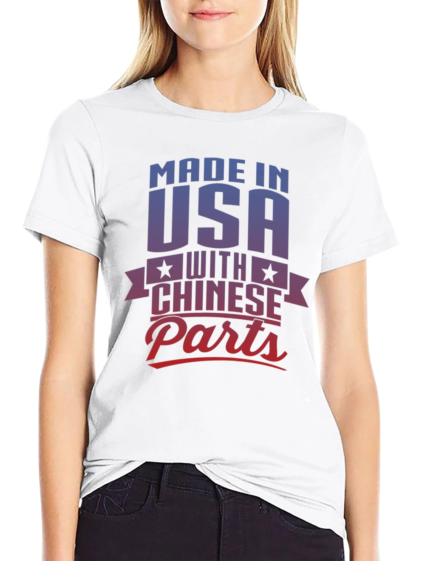 Made in USA with Chinese Parts Graphic T-Shirt