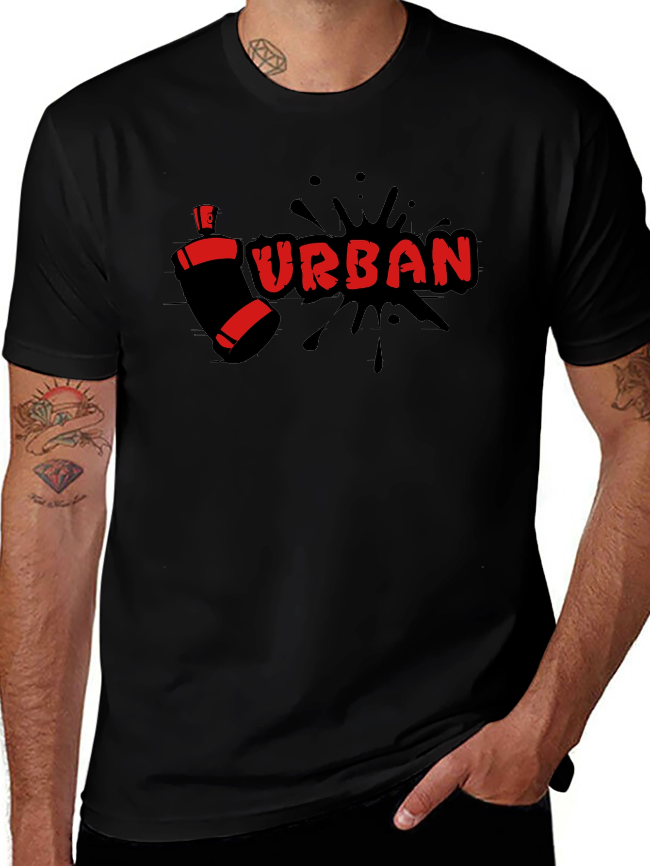 Urban Spray Paint Graphic T-Shirt