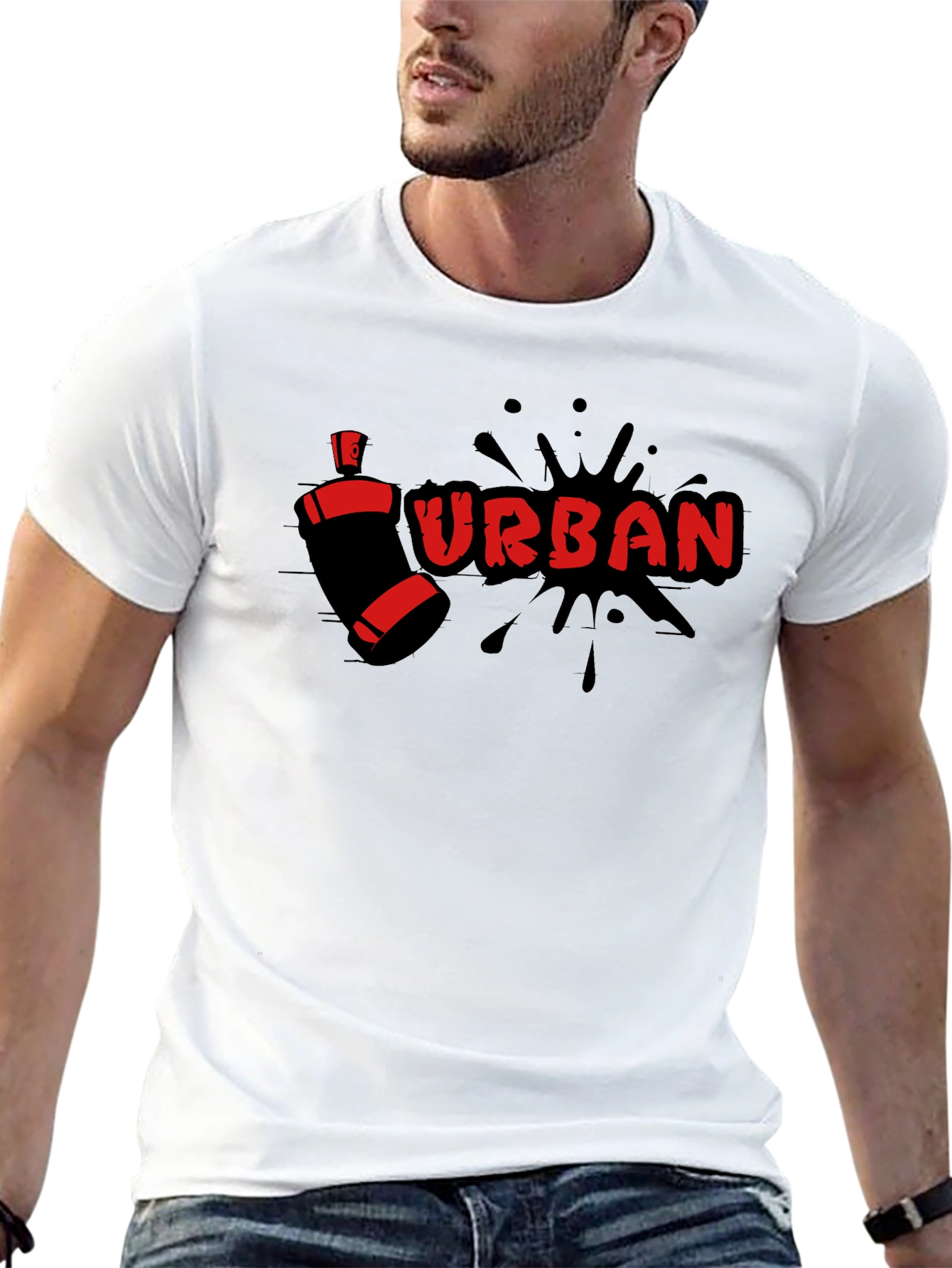 Urban Spray Paint Graphic T-Shirt
