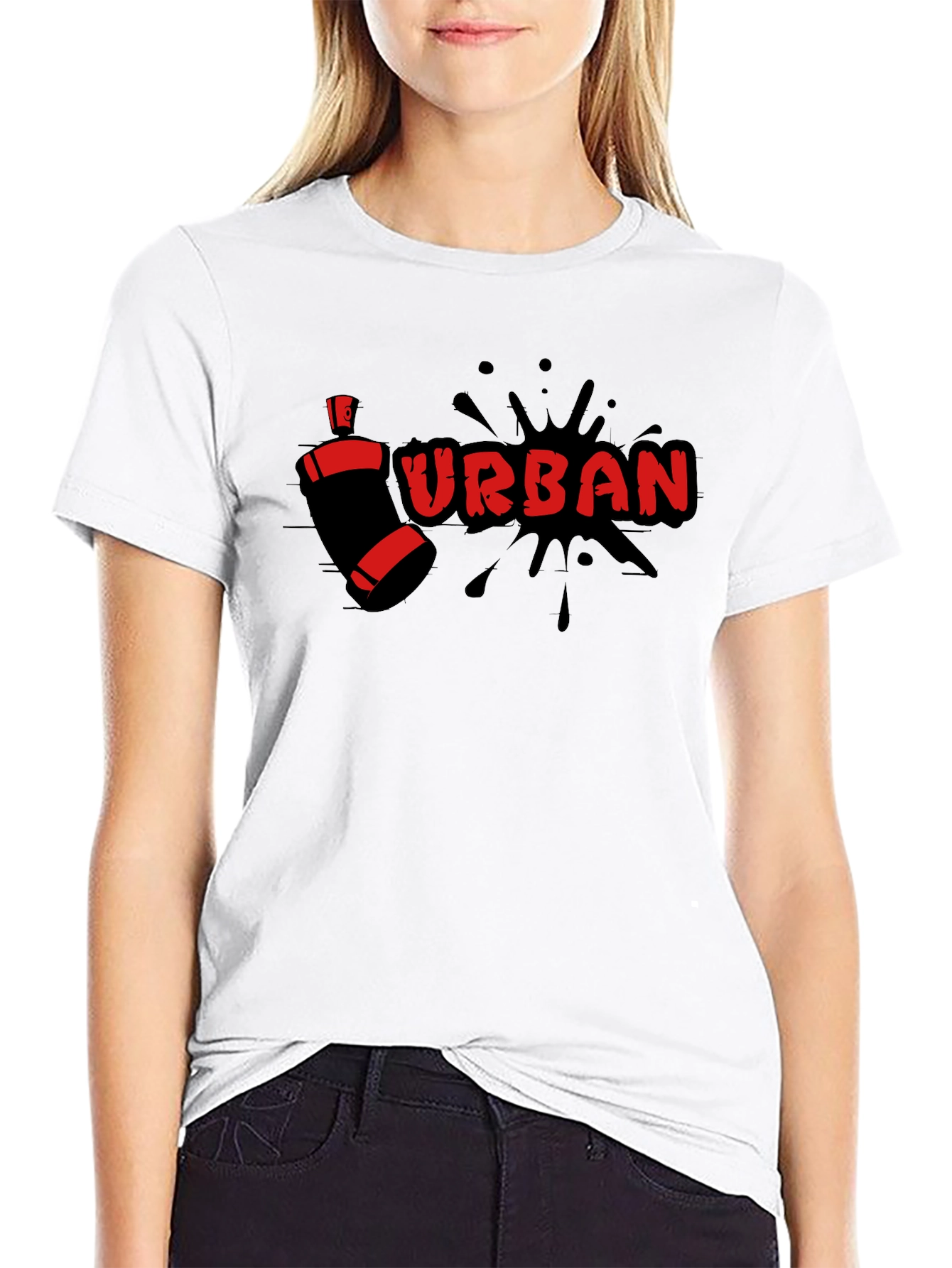 Urban Spray Paint Graphic T-Shirt