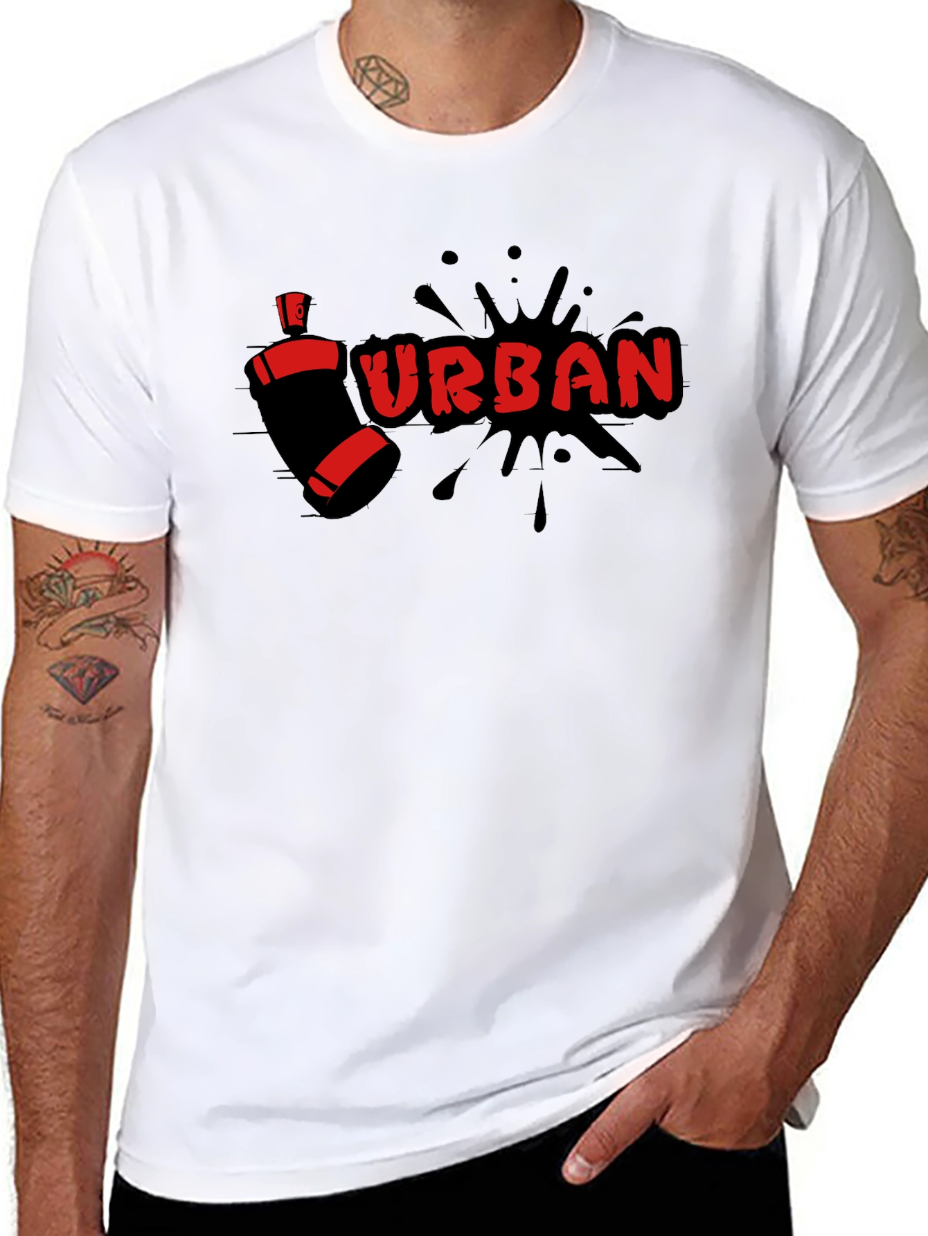 Urban Spray Paint Graphic T-Shirt