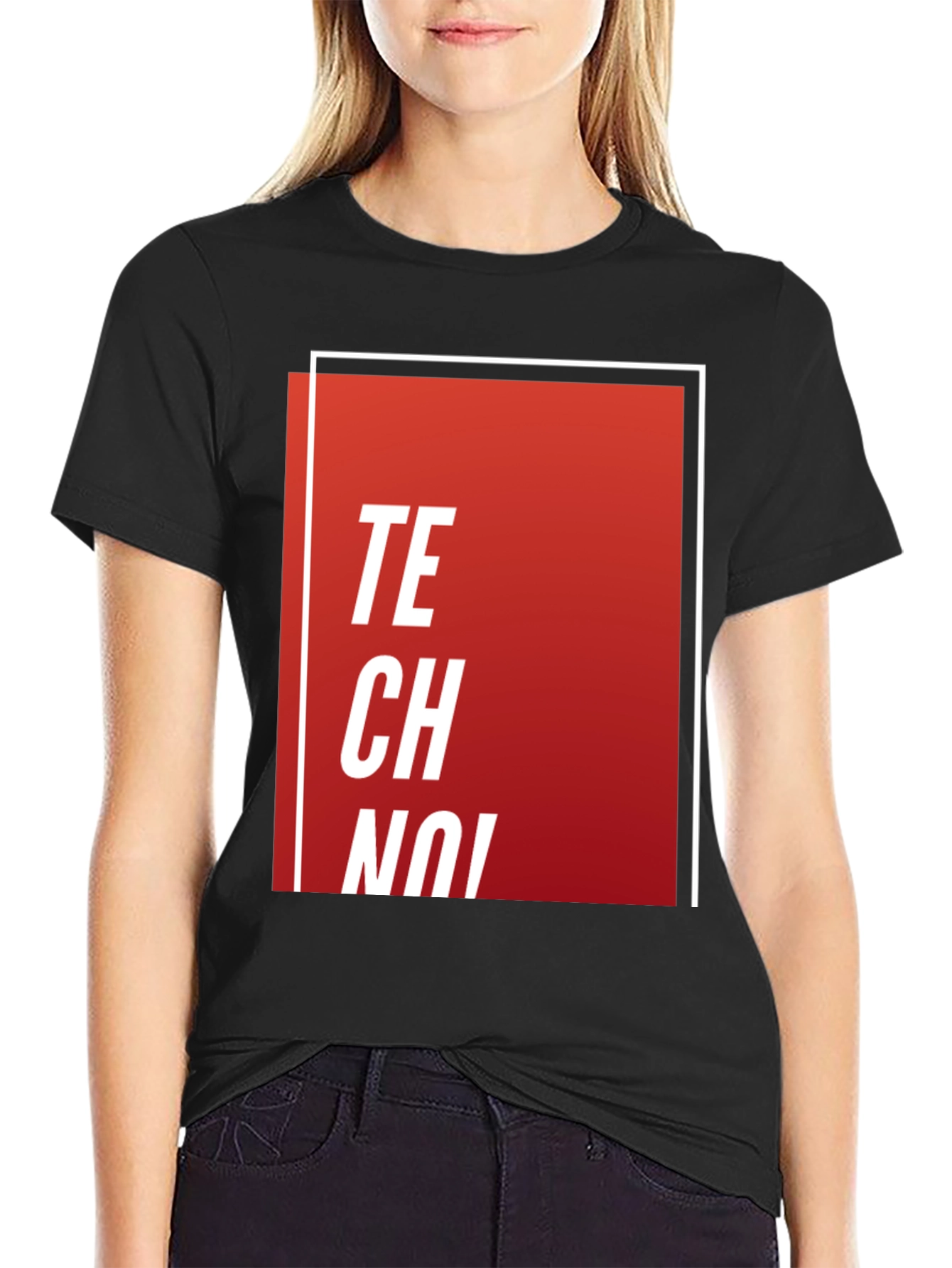 Techno Music Graphic Tee - Stylish Black T-Shirt