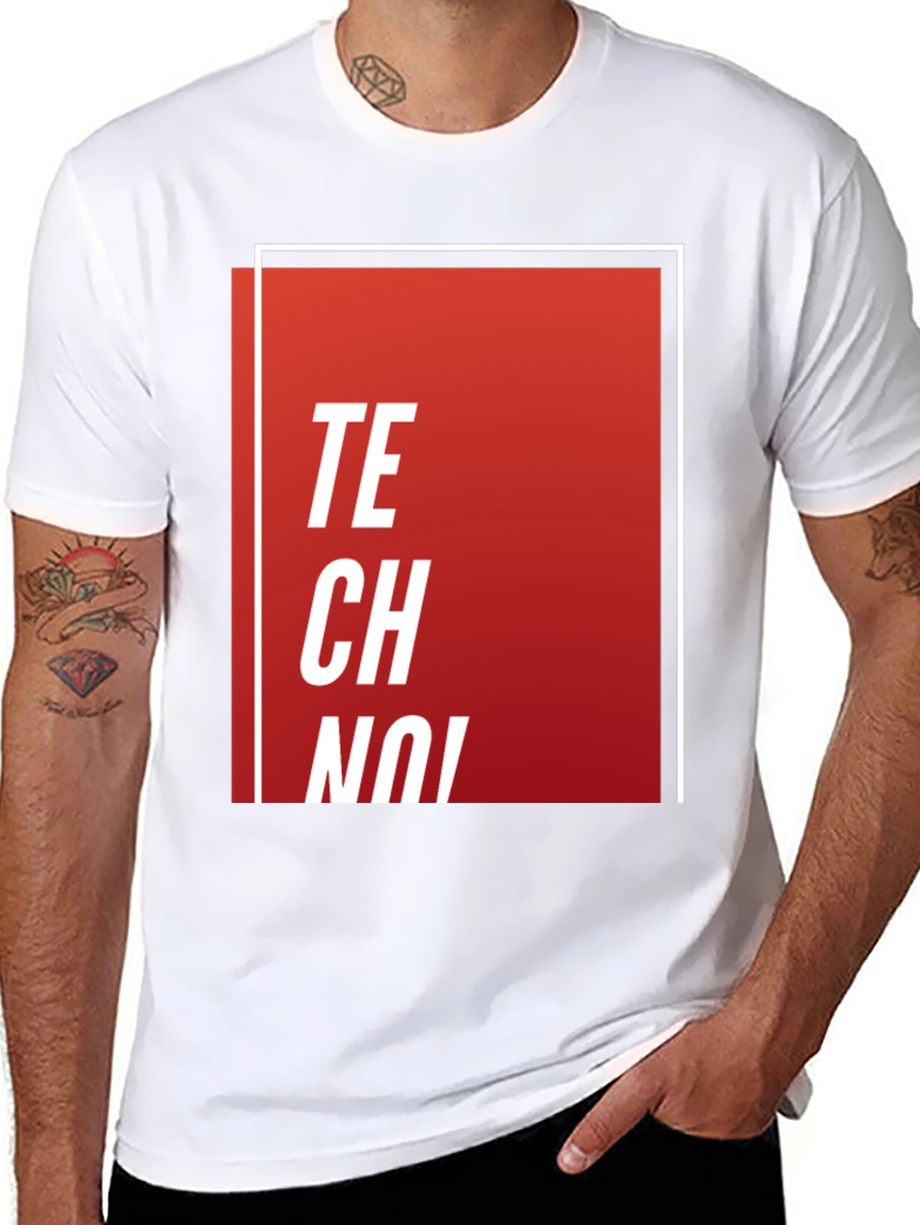Techno Music Graphic Tee - Stylish Black T-Shirt