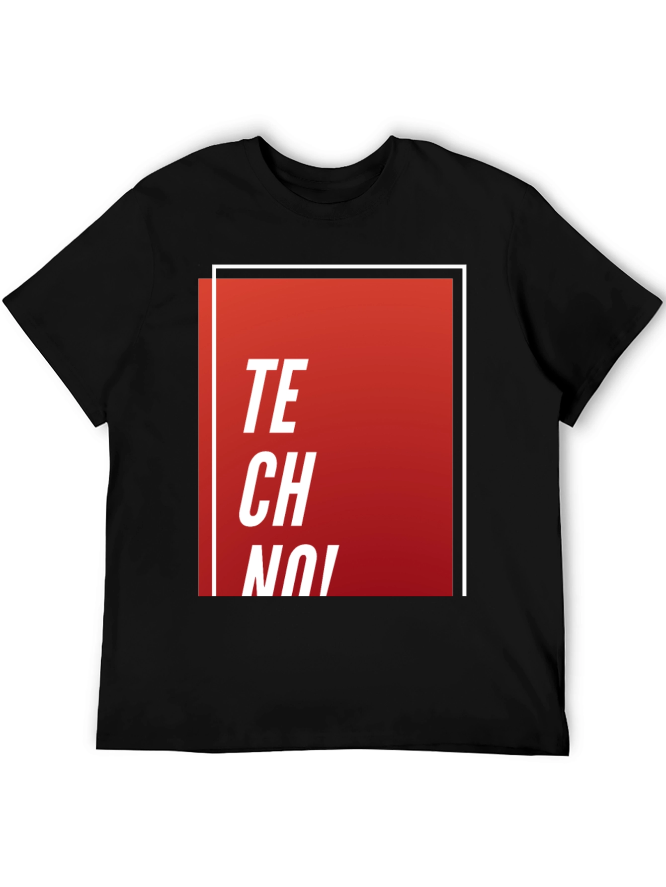 Techno Music Graphic Tee - Stylish Black T-Shirt
