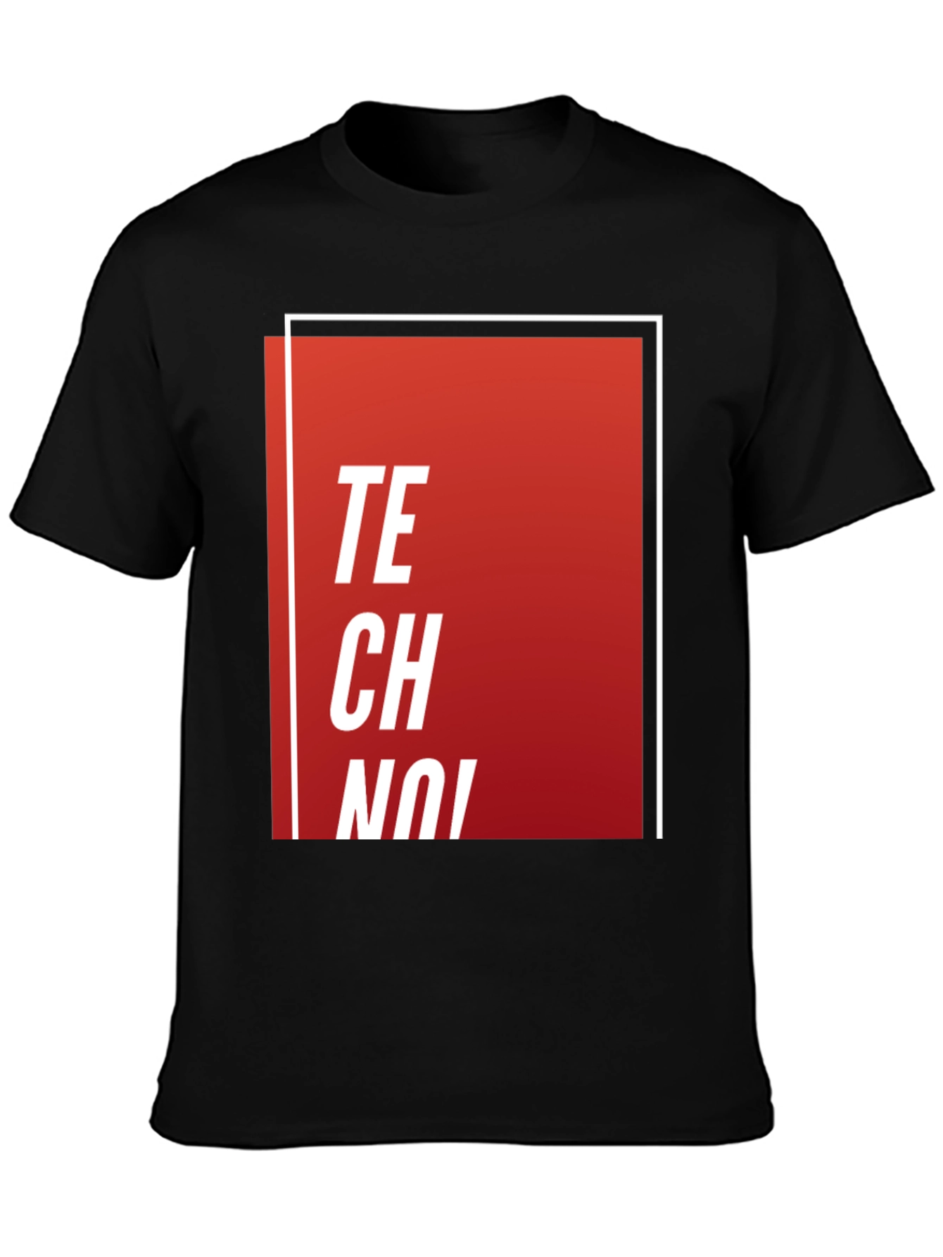 Techno Music Graphic Tee - Stylish Black T-Shirt
