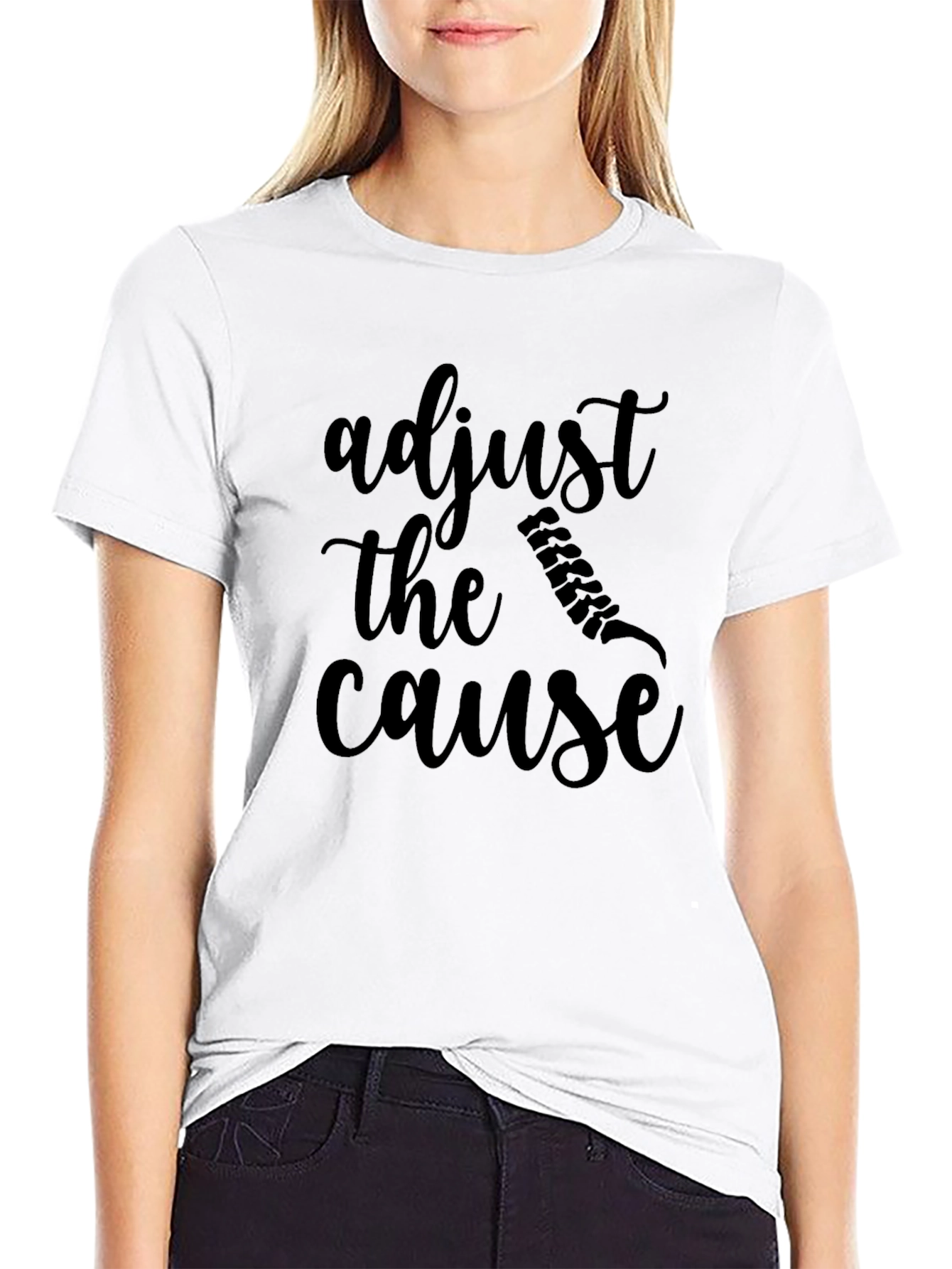 Adjust The Cause Graphic Tee - Black