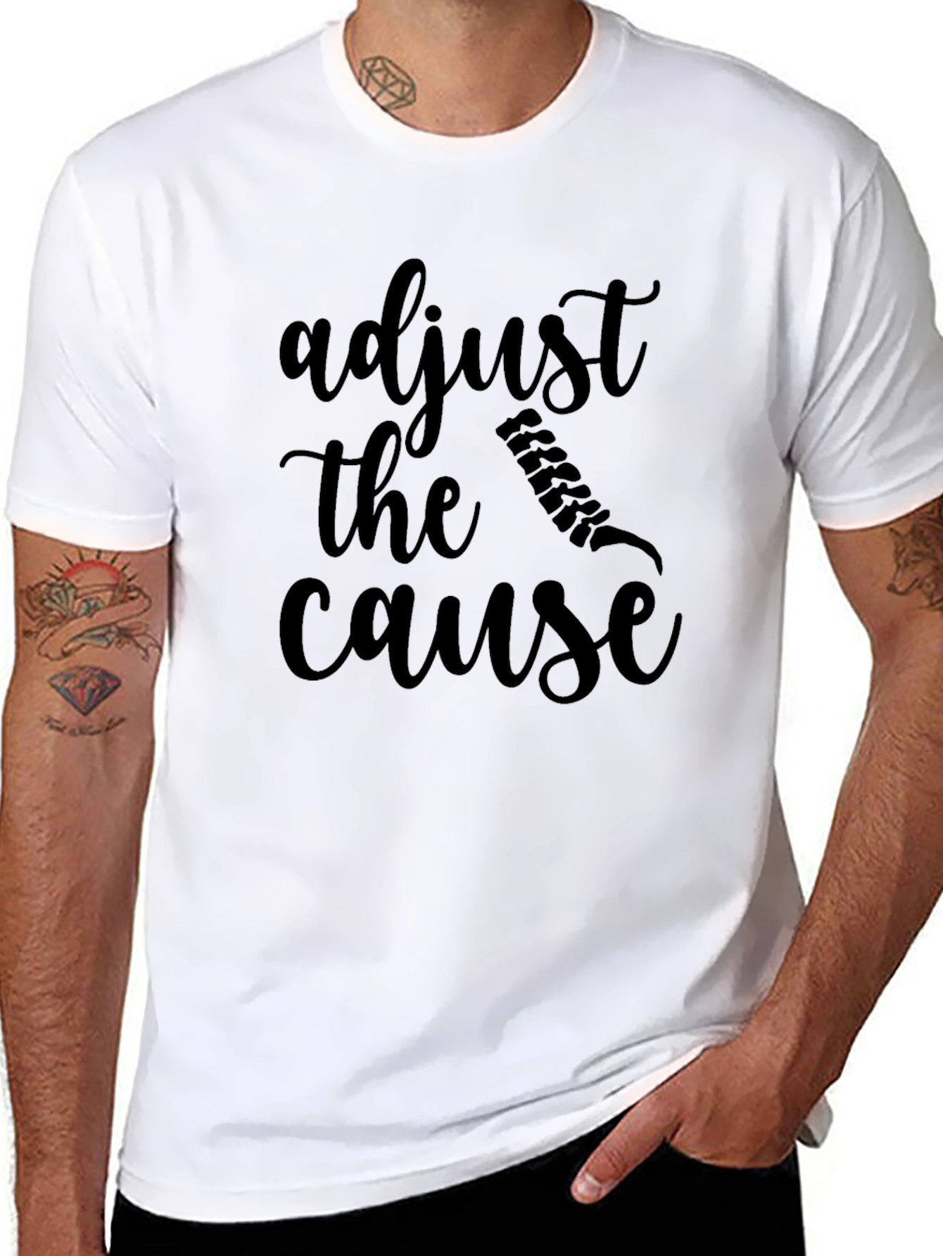 Adjust The Cause Graphic Tee - Black