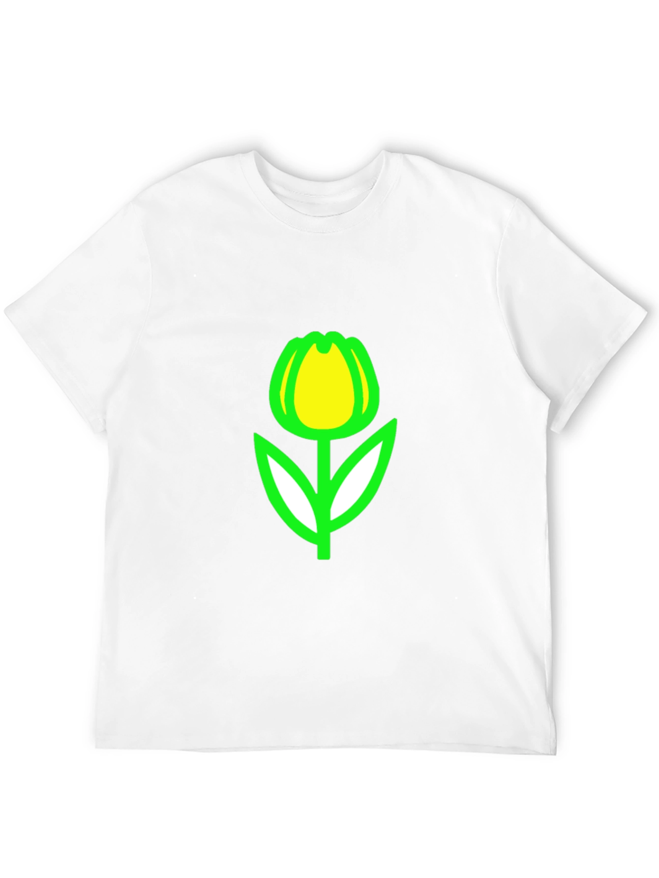 Tulip Graphic Tee - Black Casual T-Shirt