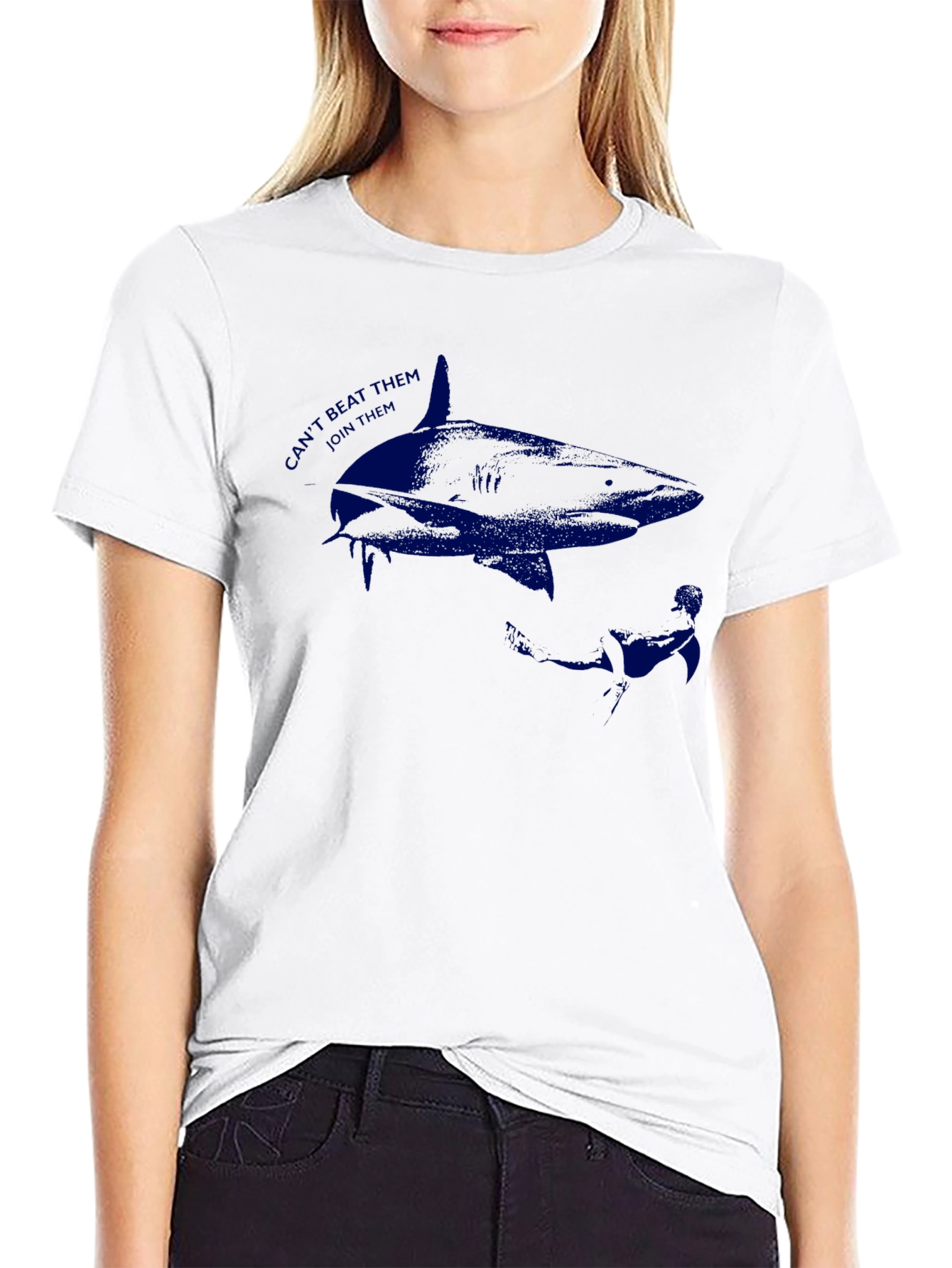 Shark Graphic Print T-Shirt