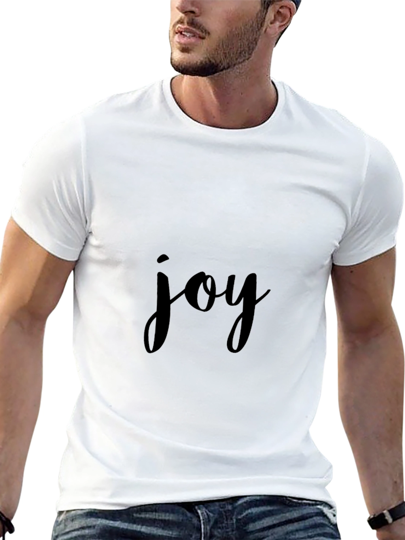 Joy Black T-Shirt - Mens Stylish Graphic Tee