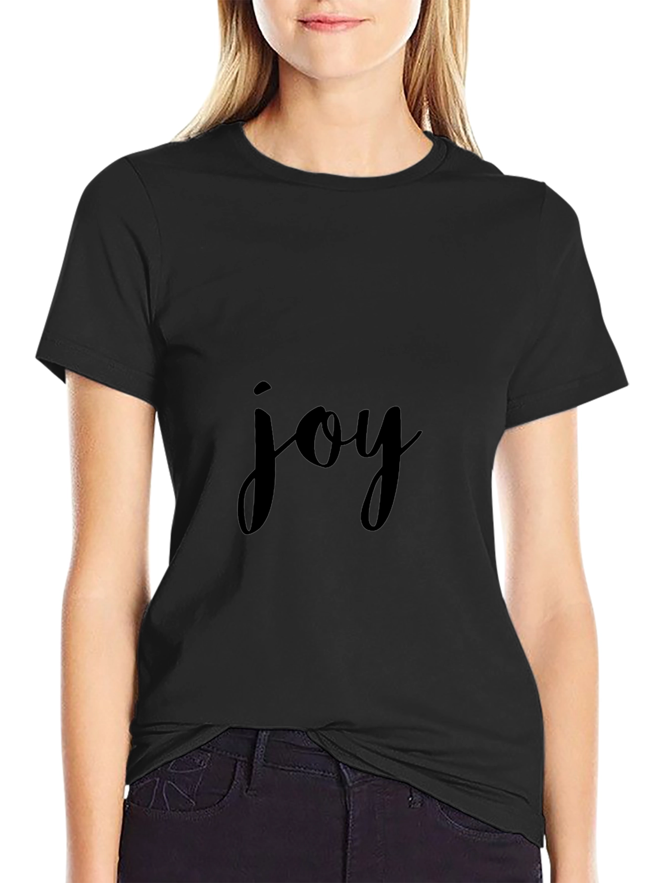 Joy Black T-Shirt - Mens Stylish Graphic Tee