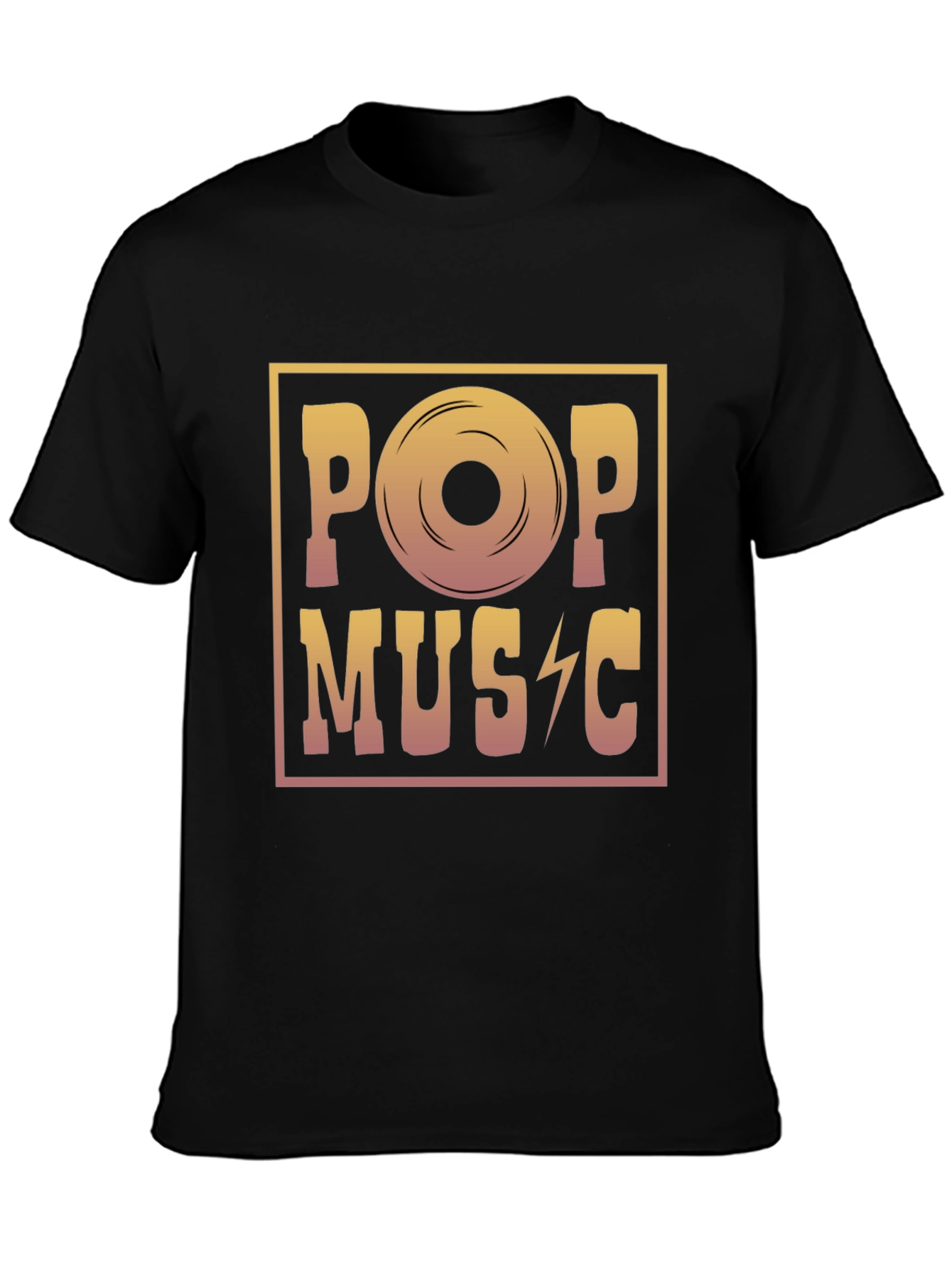 Pop Music Graphic Tee - Retro Vinyl Design T-Shirt