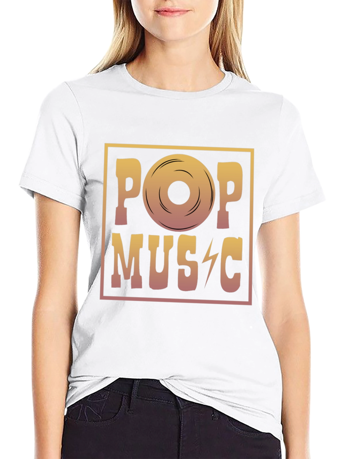 Pop Music Graphic Tee - Retro Vinyl Design T-Shirt