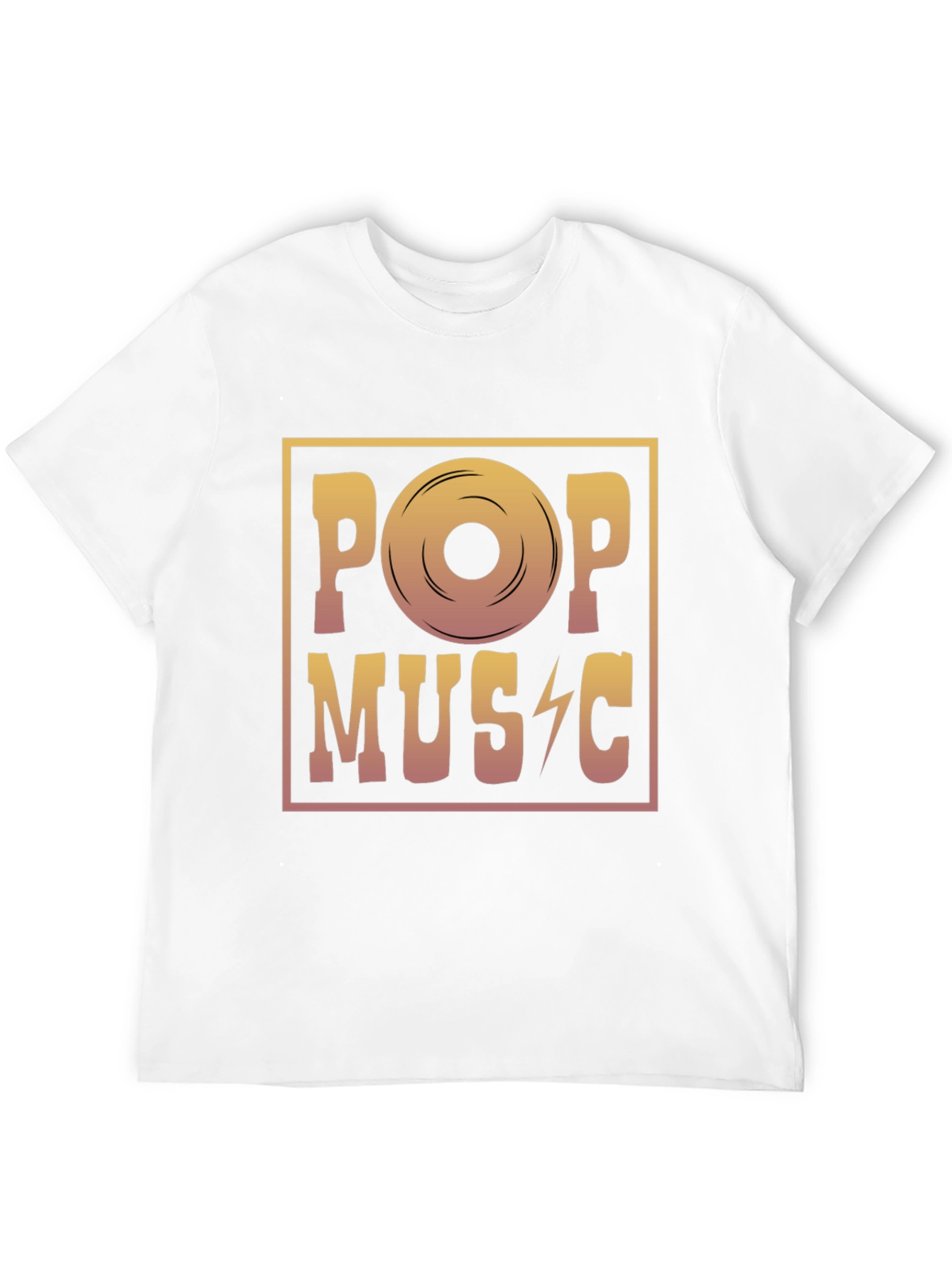 Pop Music Graphic Tee - Retro Vinyl Design T-Shirt