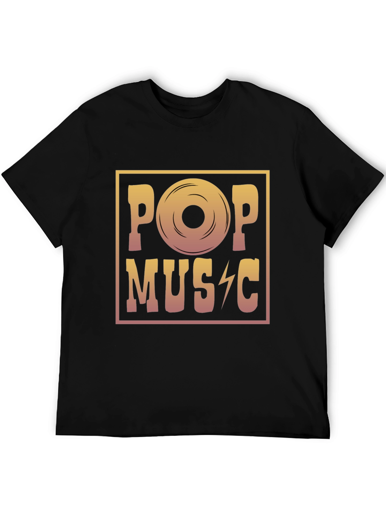 Pop Music Graphic Tee - Retro Vinyl Design T-Shirt