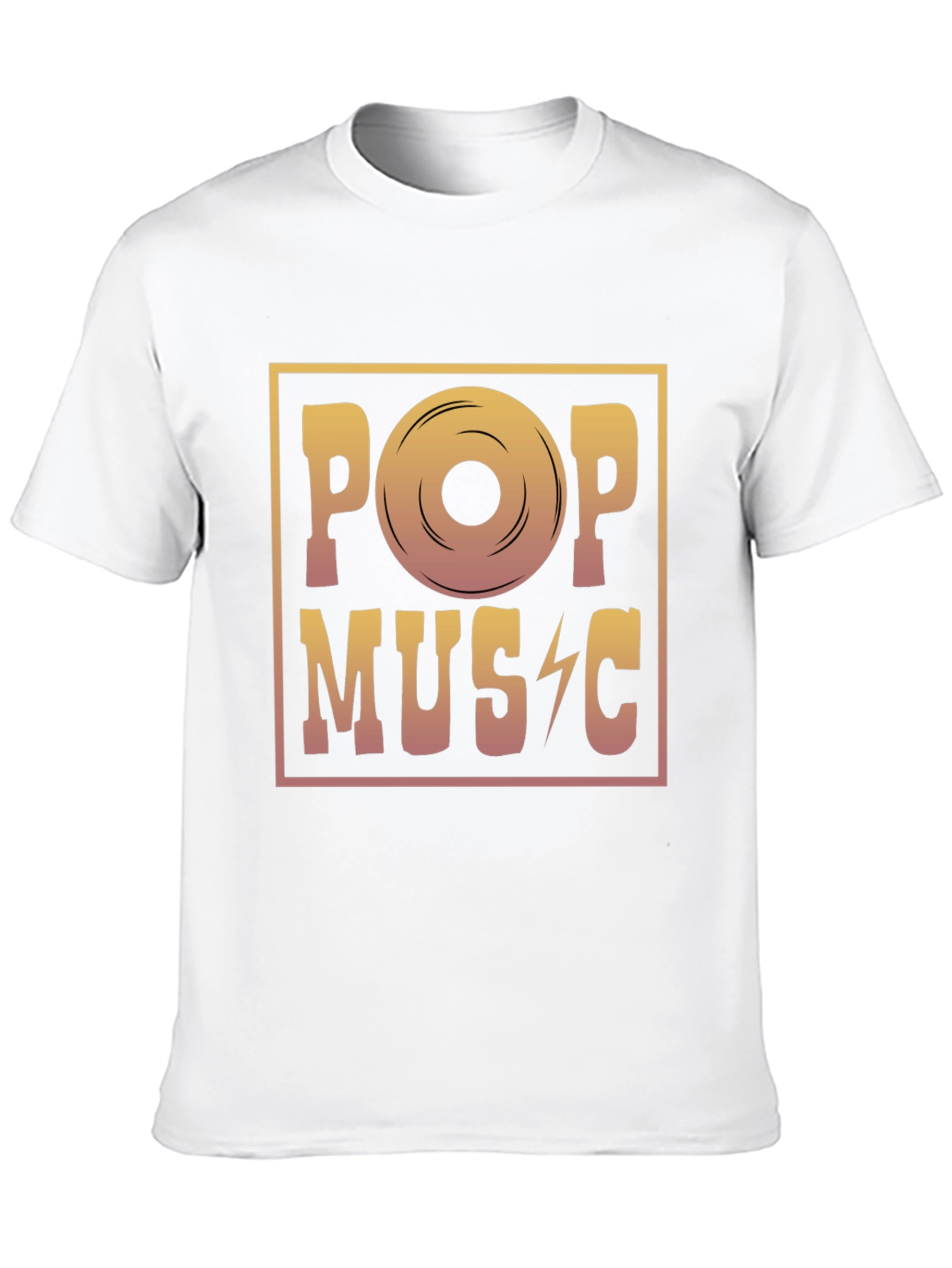 Pop Music Graphic Tee - Retro Vinyl Design T-Shirt