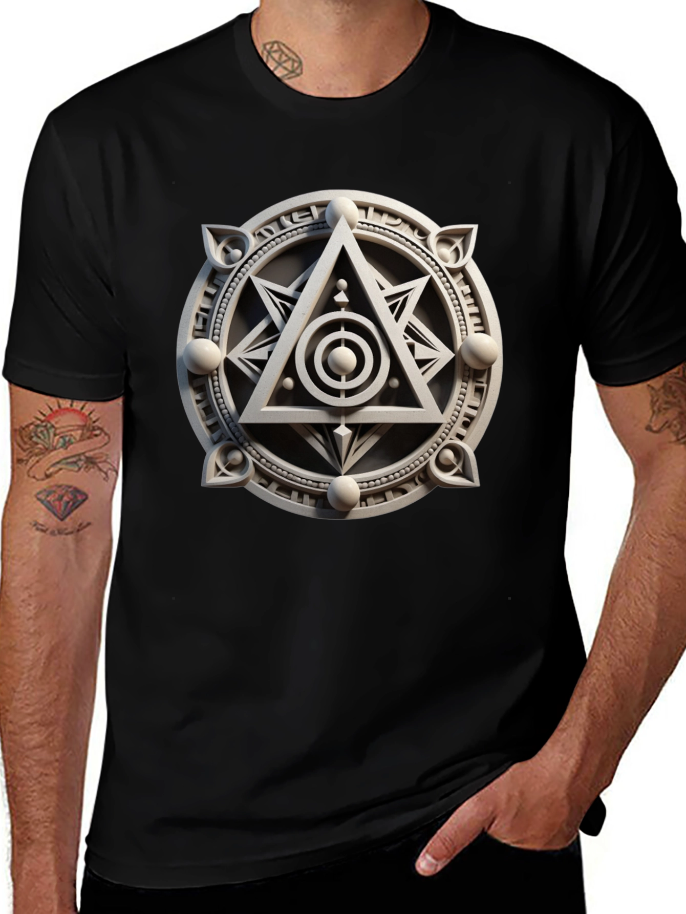 Mystic Symbol Graphic Tee - Geometric Design