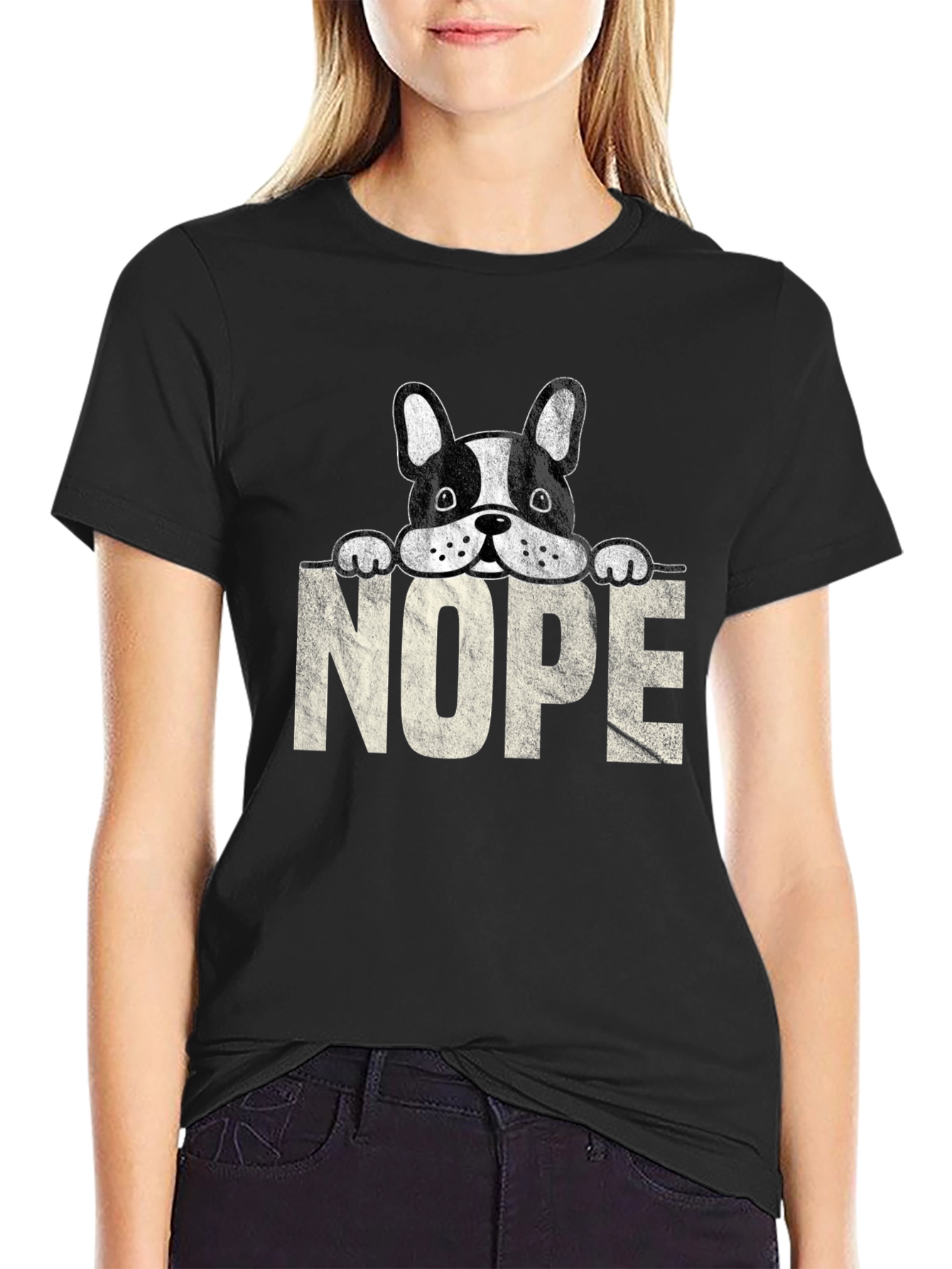 Nope Dog T-Shirt - Funny Graphic Tee