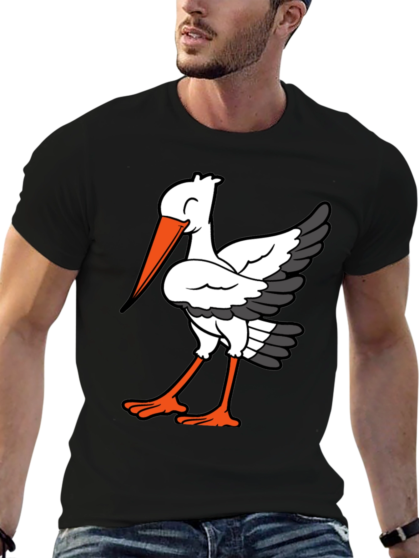 Stork Graphic Tee - Casual Comfort T-Shirt