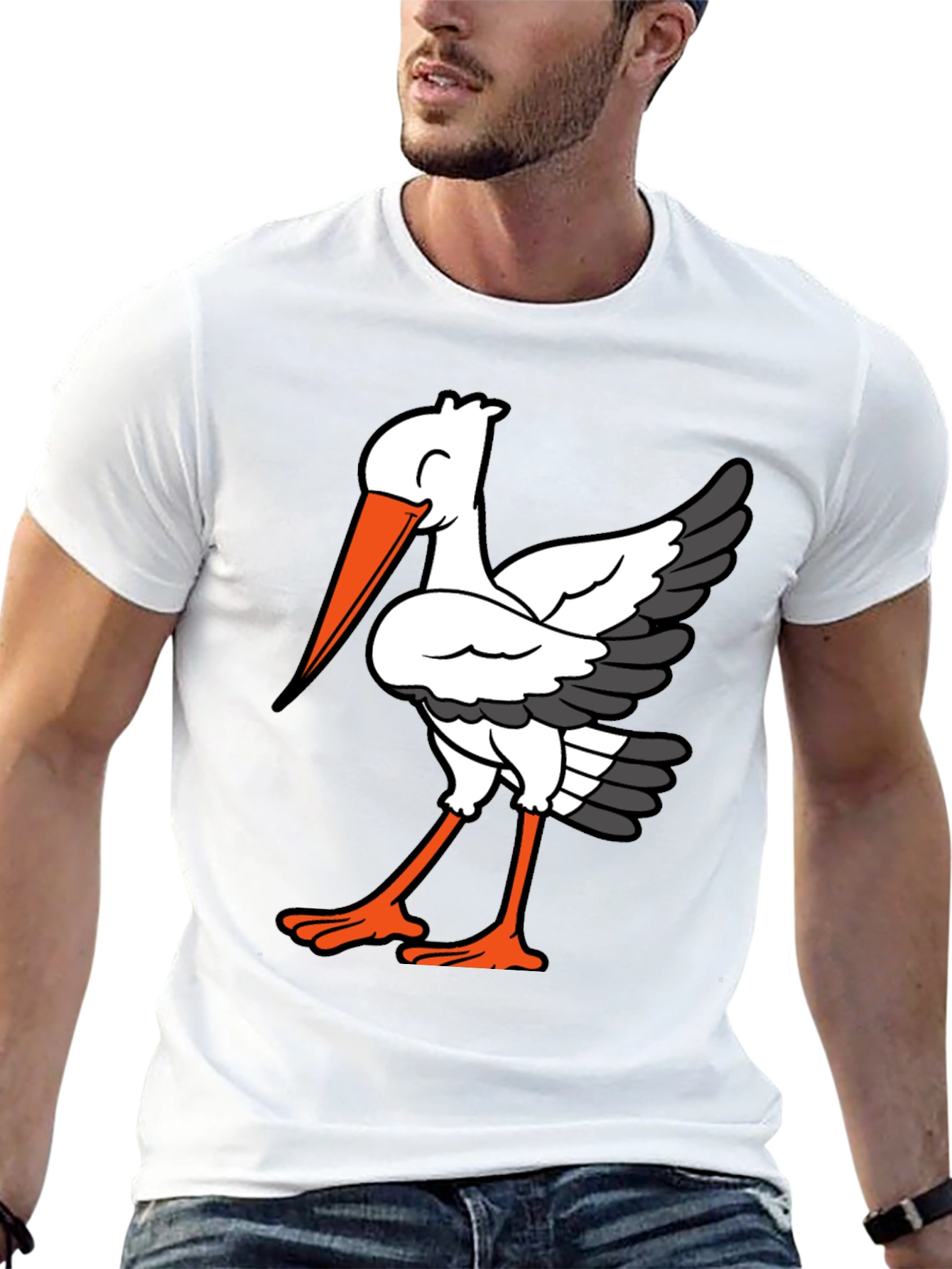 Stork Graphic Tee - Casual Comfort T-Shirt