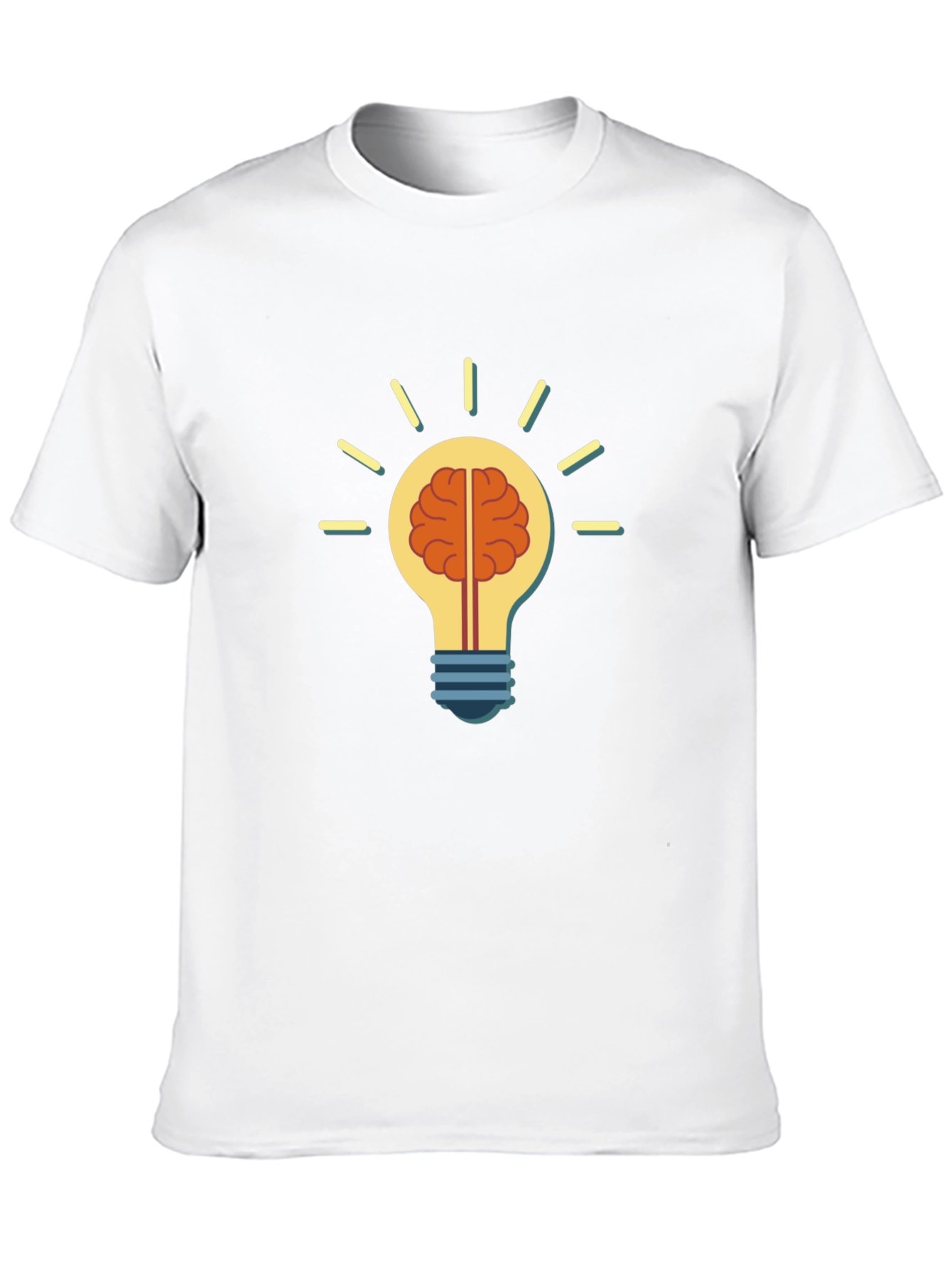 Brain Bulb Idea T-Shirt - Think Smart