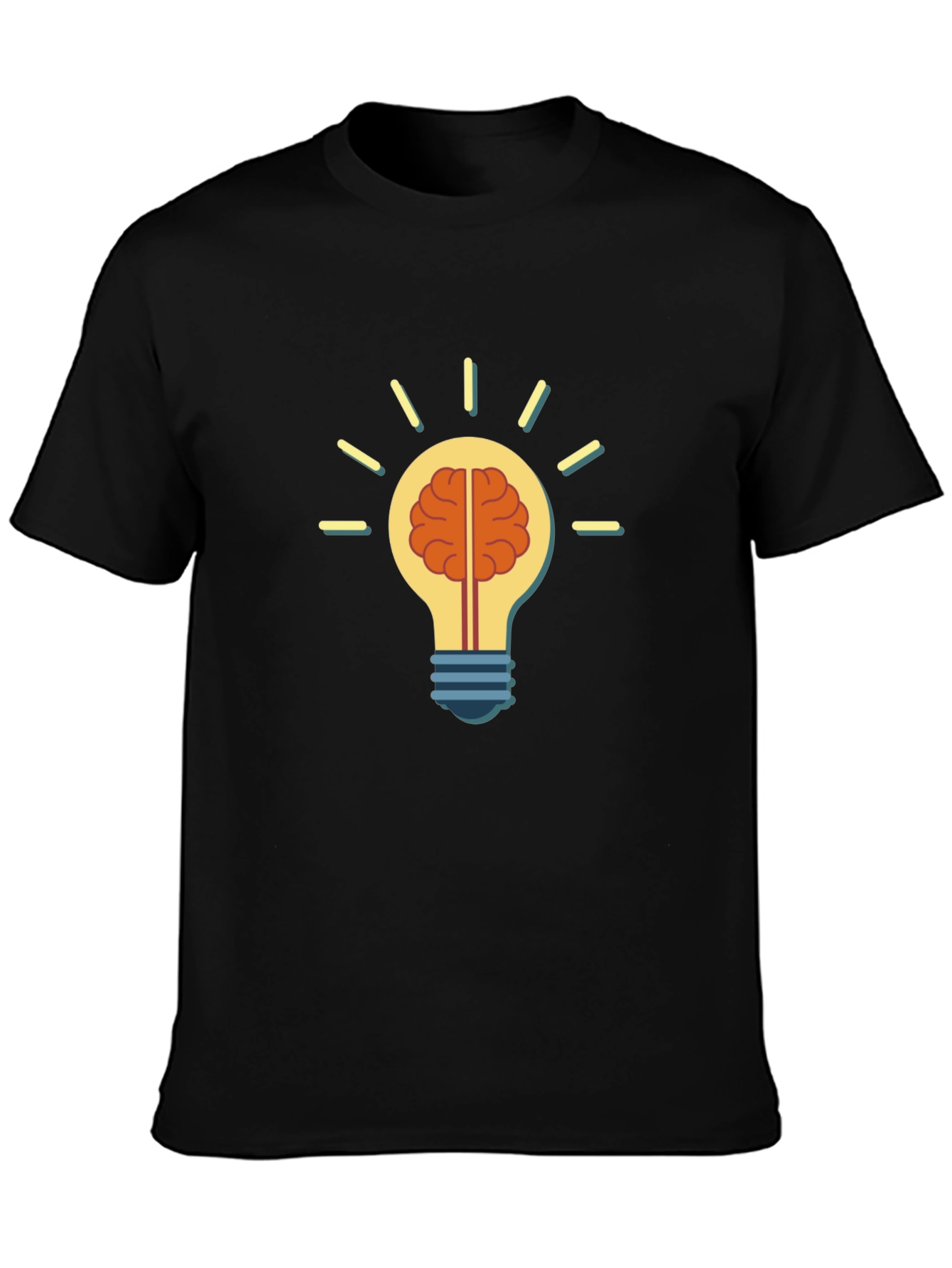 Brain Bulb Idea T-Shirt - Think Smart