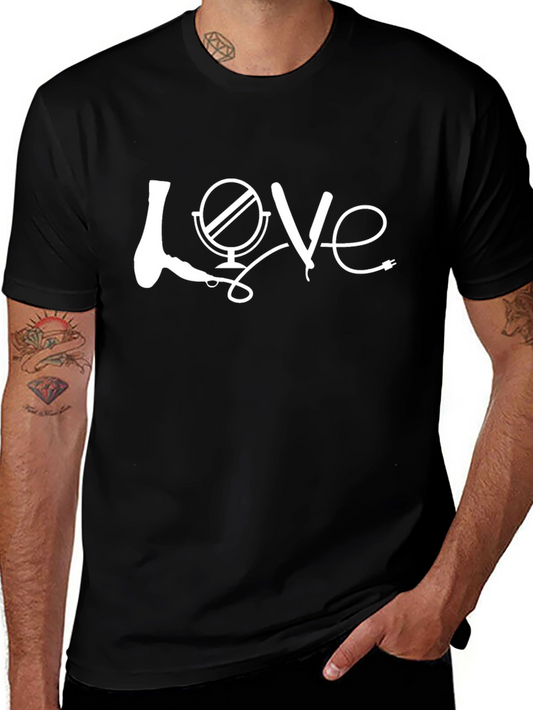 Hairdresser LOVE Graphic Tee - Barber Stylist T-Shirt