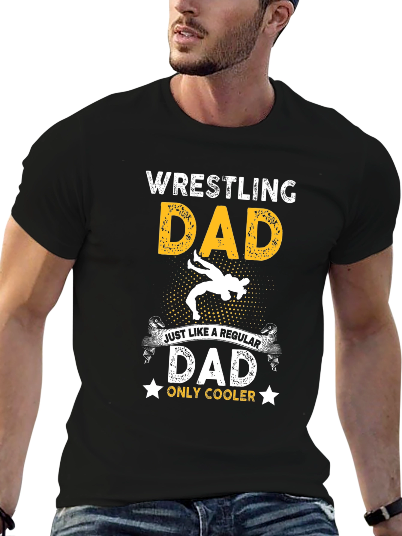 Wrestling Dad Graphic T-Shirt - Cool Fathers Day Gift