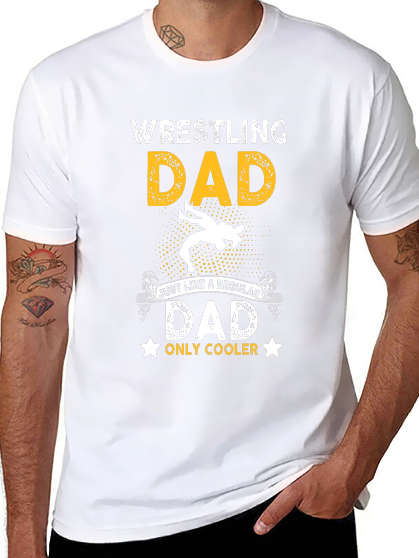Wrestling Dad Graphic T-Shirt - Cool Fathers Day Gift