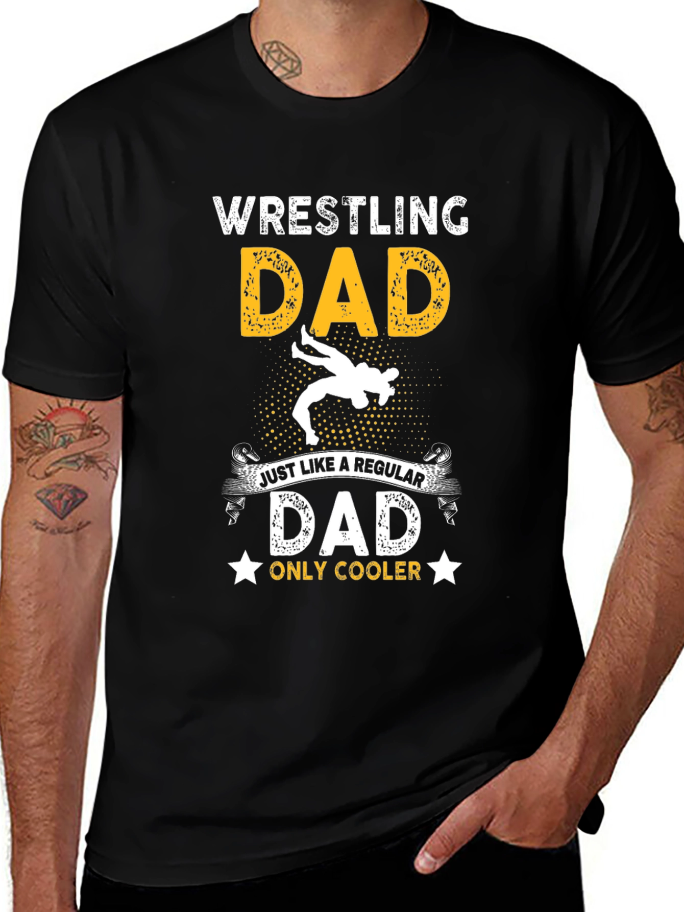 Wrestling Dad Graphic T-Shirt - Cool Fathers Day Gift