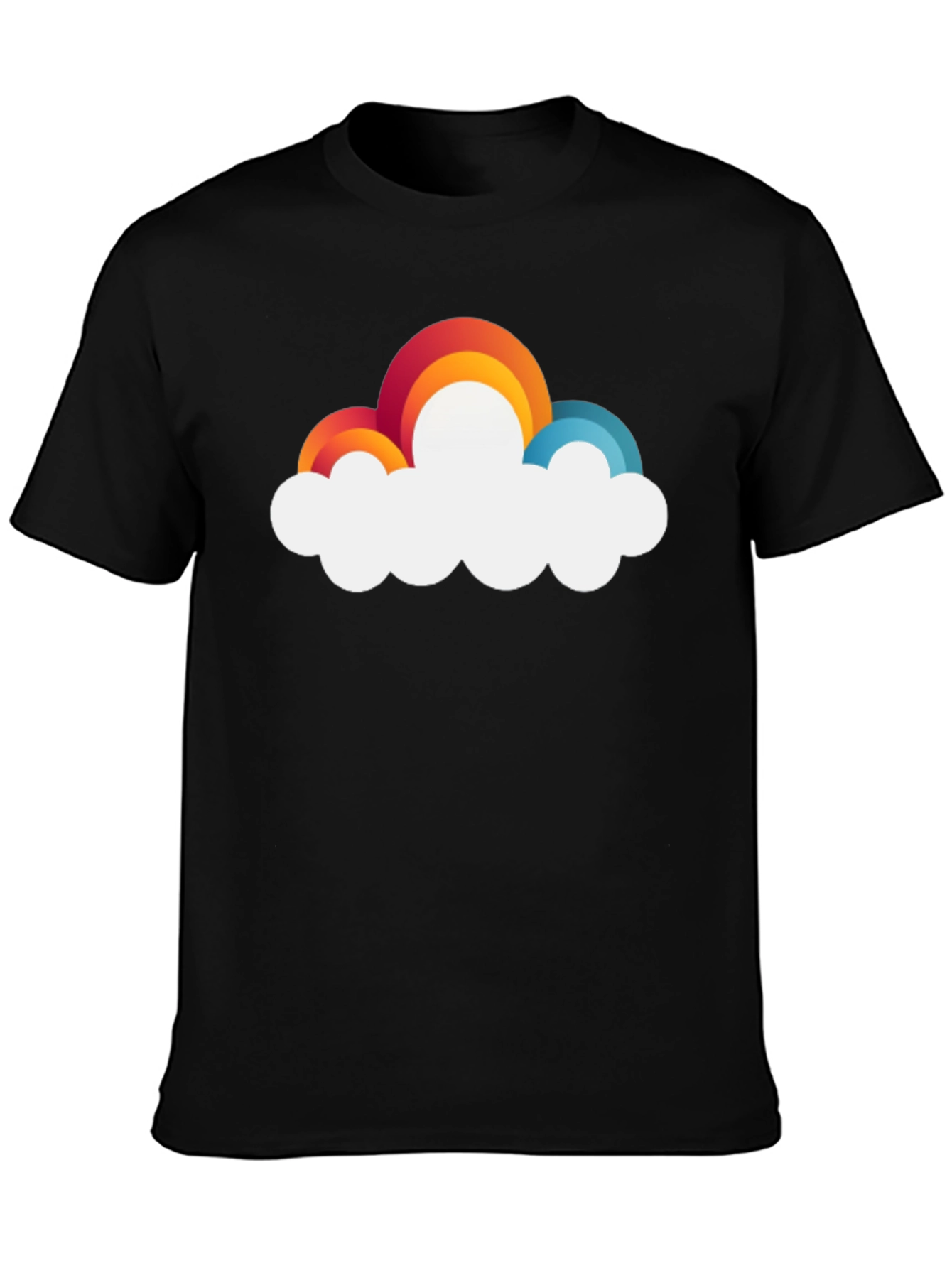 Rainbow Cloud Graphic T-Shirt - Unisex Casual Tee