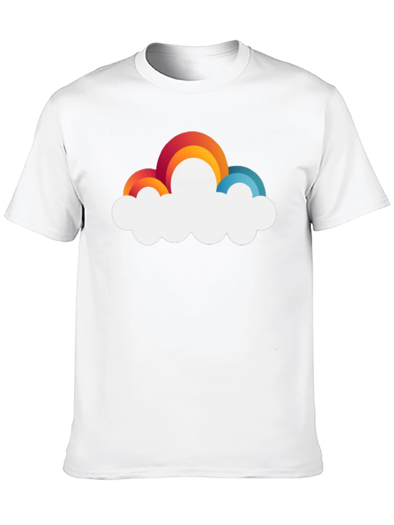 Rainbow Cloud Graphic T-Shirt - Unisex Casual Tee