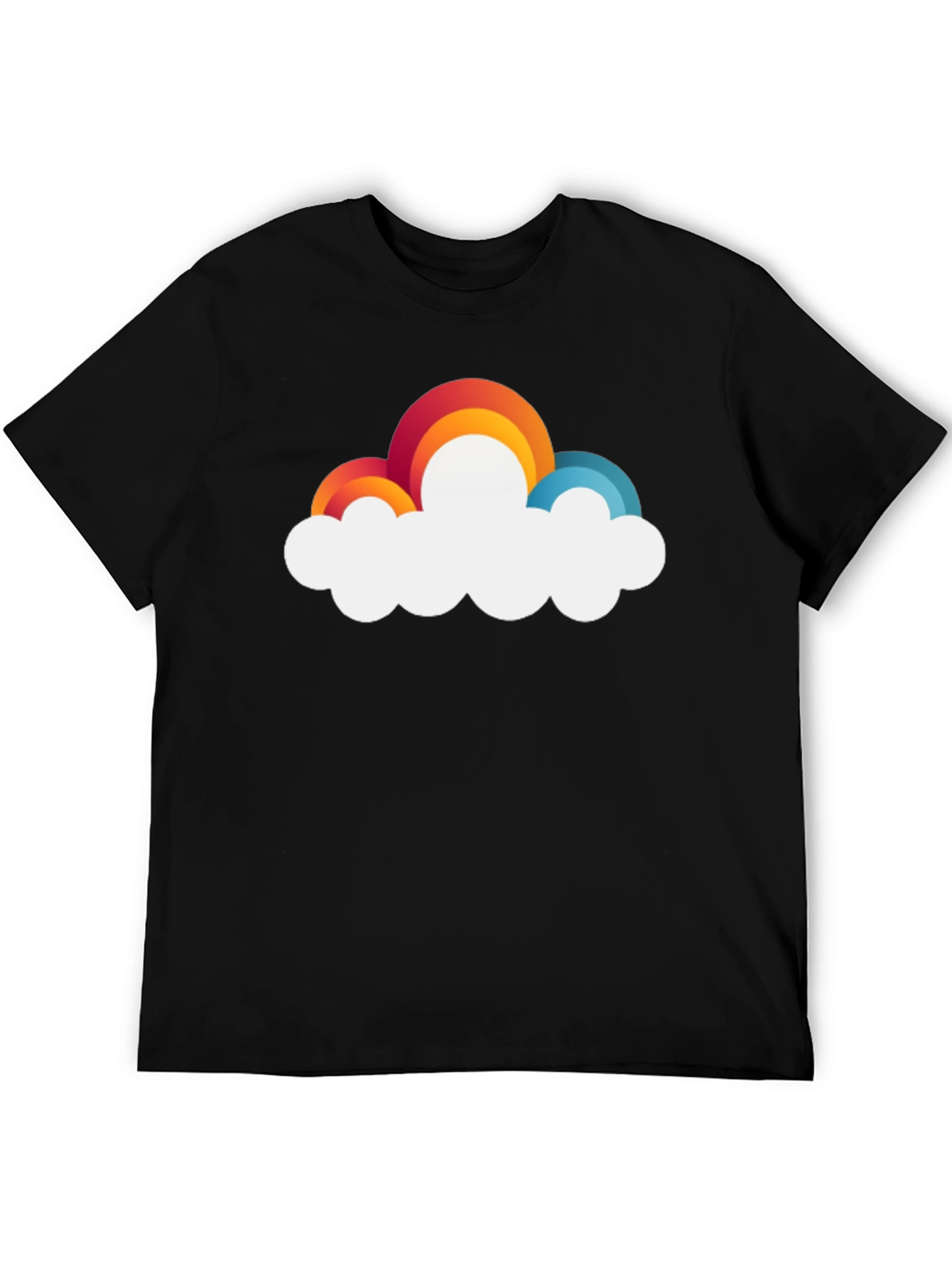 Rainbow Cloud Graphic T-Shirt - Unisex Casual Tee