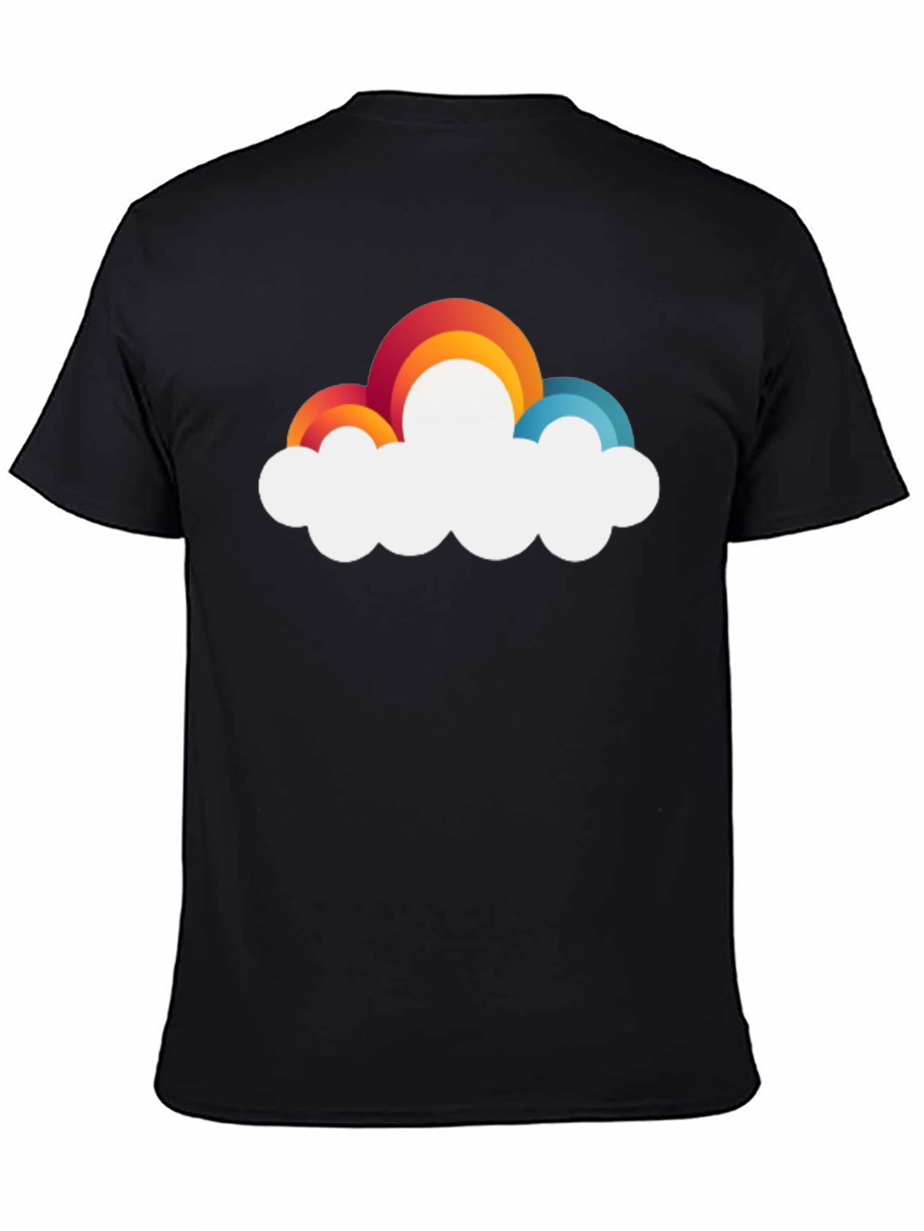 Rainbow Cloud Graphic T-Shirt - Unisex Casual Tee